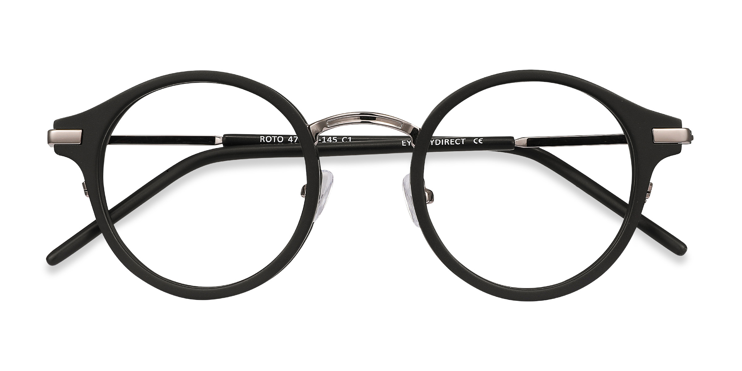 Black Roto -  Acetate-metal Eyeglasses