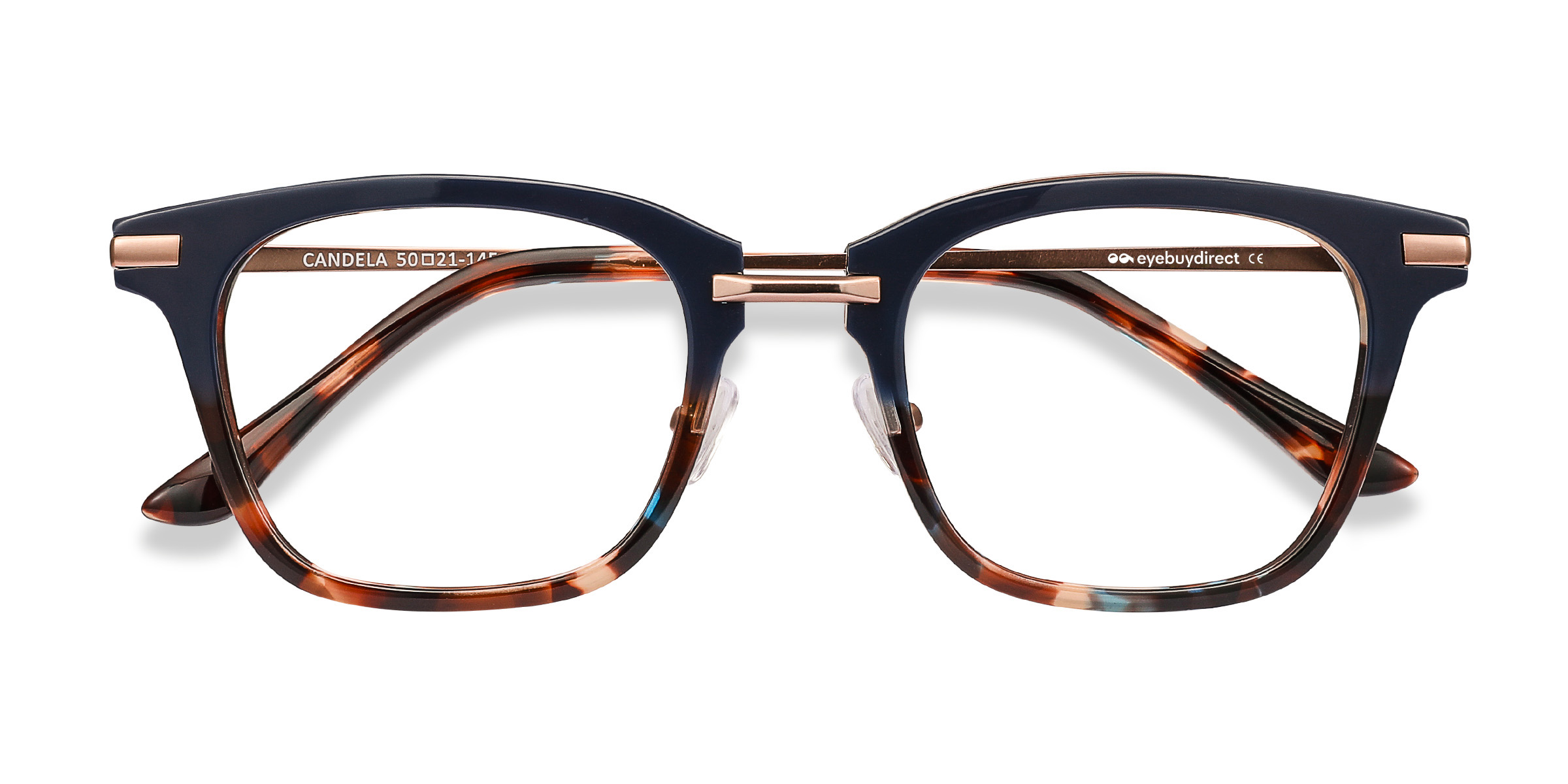 Blue Floral Candela -  Acetate-metal Eyeglasses