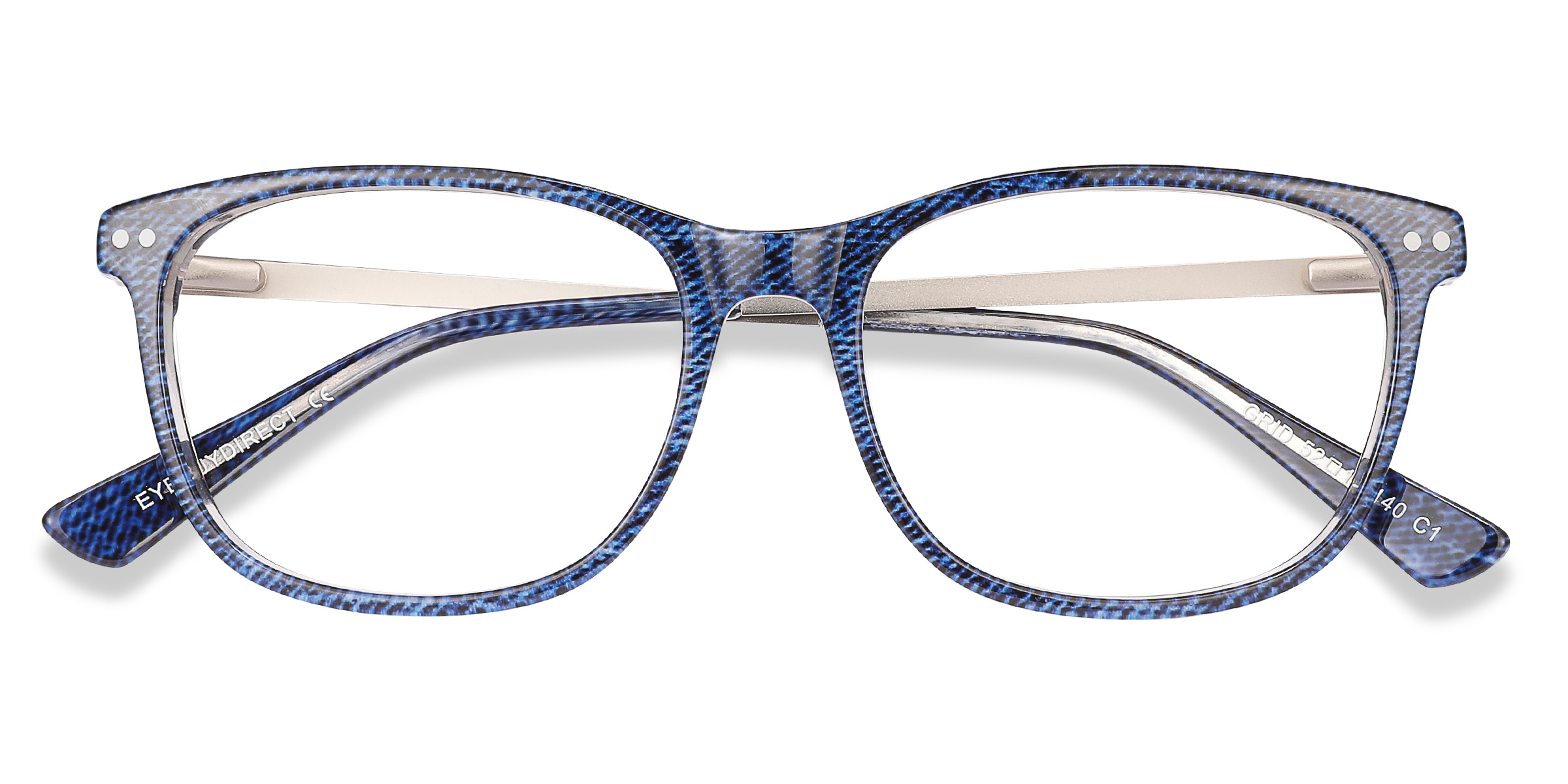 Bleu Grid -  Acétate Lunettes de vue