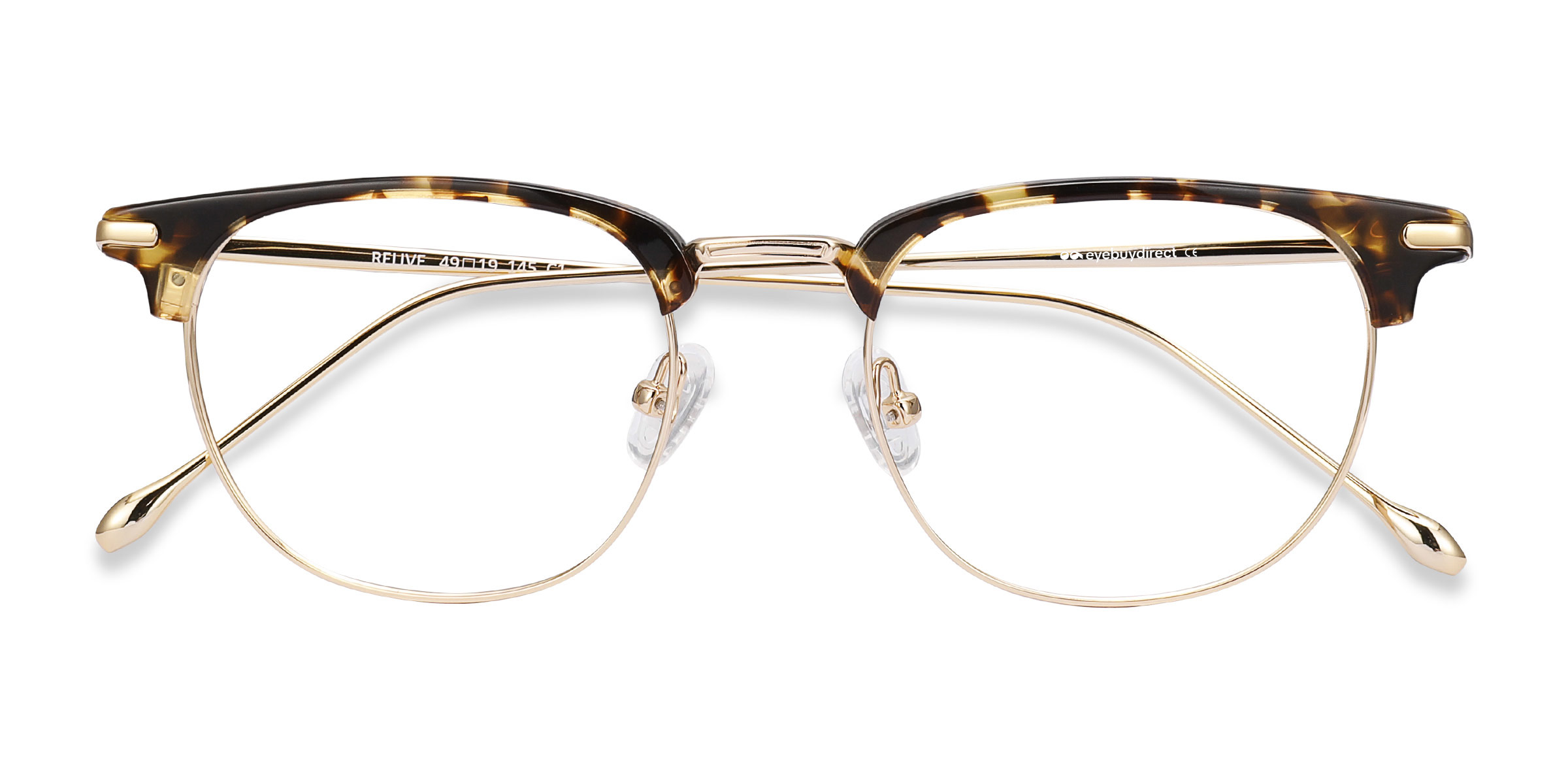 Tortoise Golden Relive -  Acetate-metal Eyeglasses