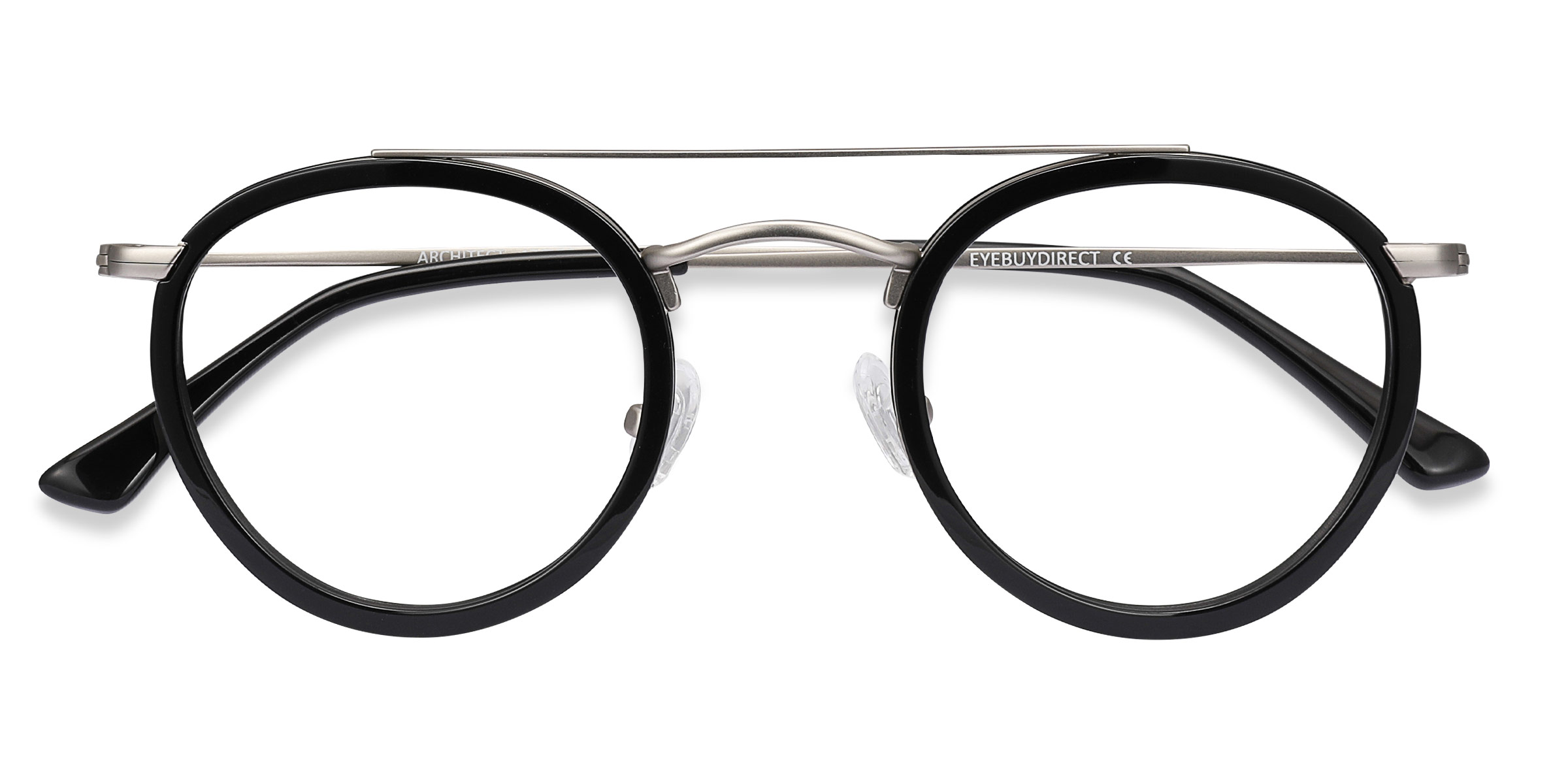 Black Silver Architect -  Acetate-metal Eyeglasses