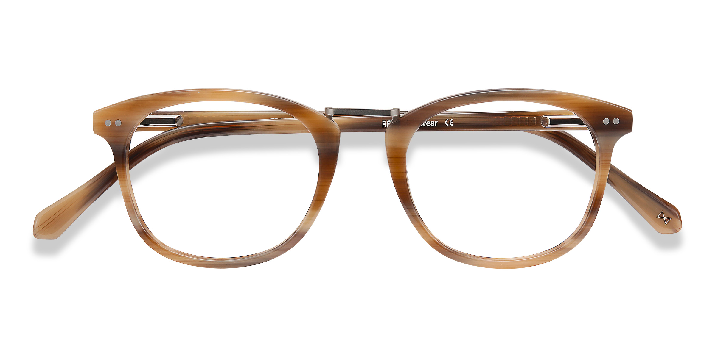 Brown Striped Era -  Acetate-metal Lunettes de vue