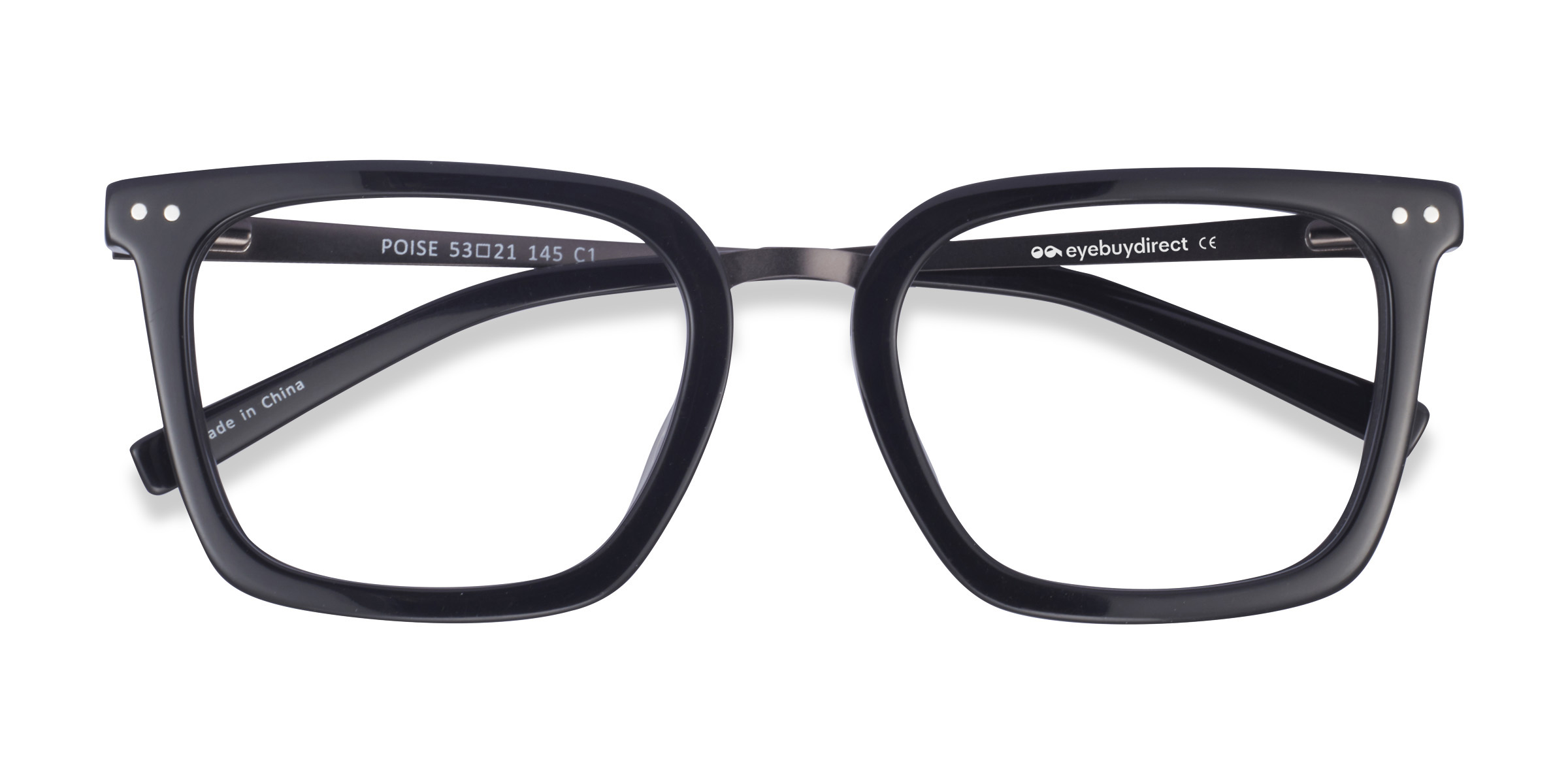 Black Poise -  Acetate-metal Eyeglasses