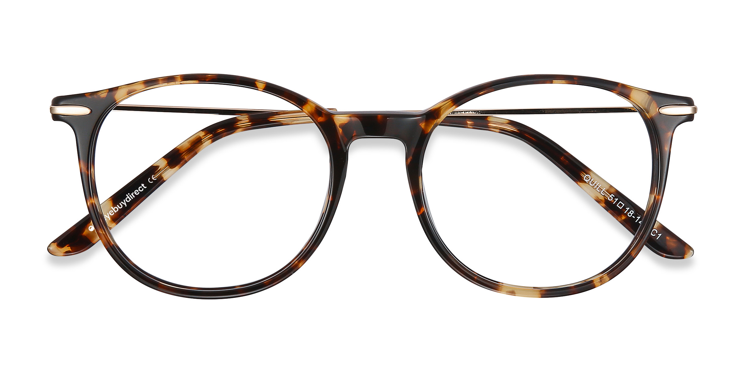 Tortoise Quill -  Acetate-metal Eyeglasses