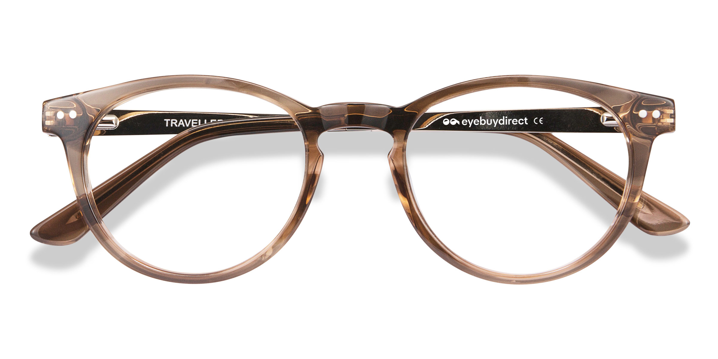 Brown Striped Traveller -  Acetate-metal Lunettes de vue