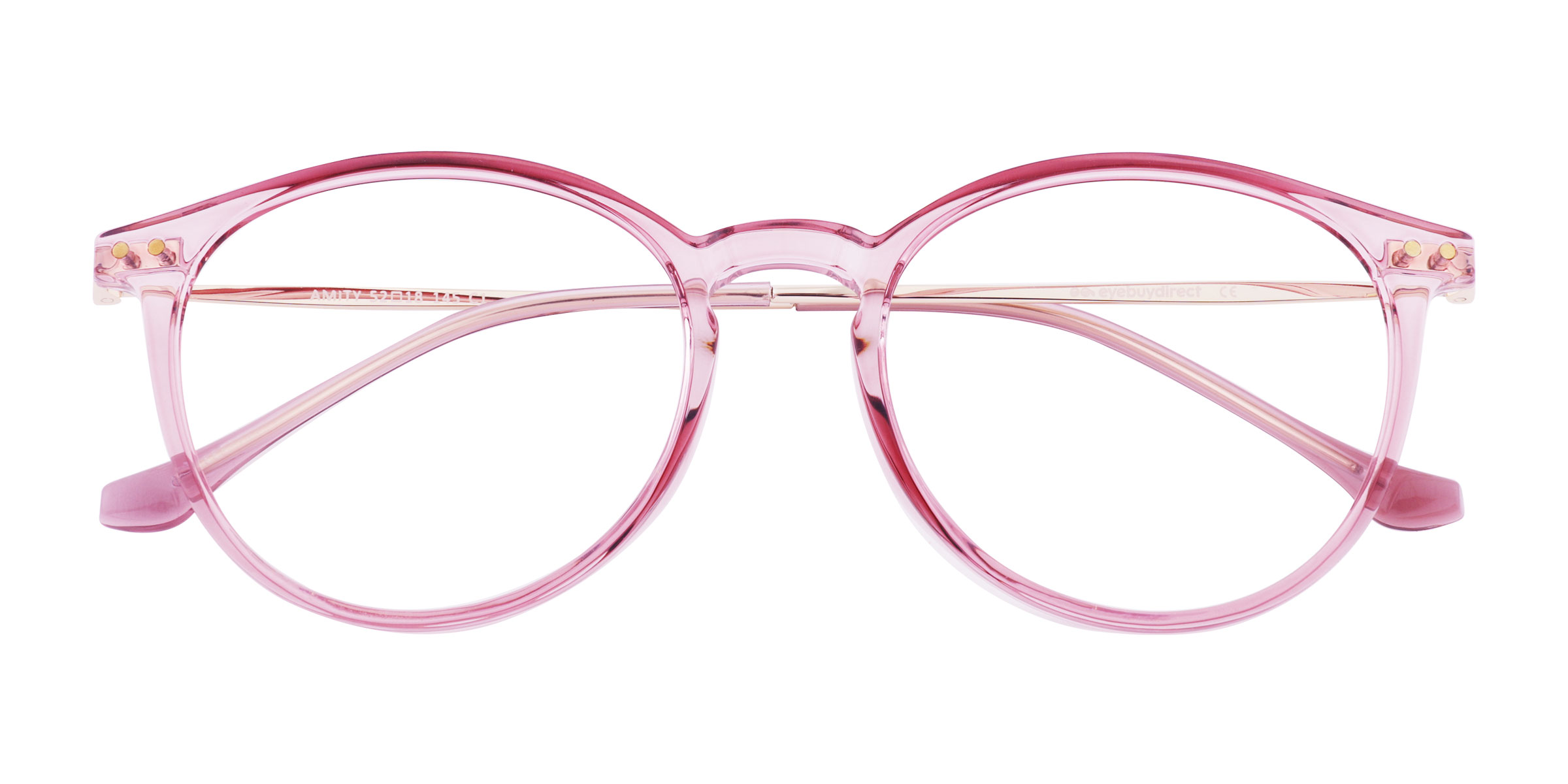 Clear Purple Amity -  Plastic-metal Eyeglasses