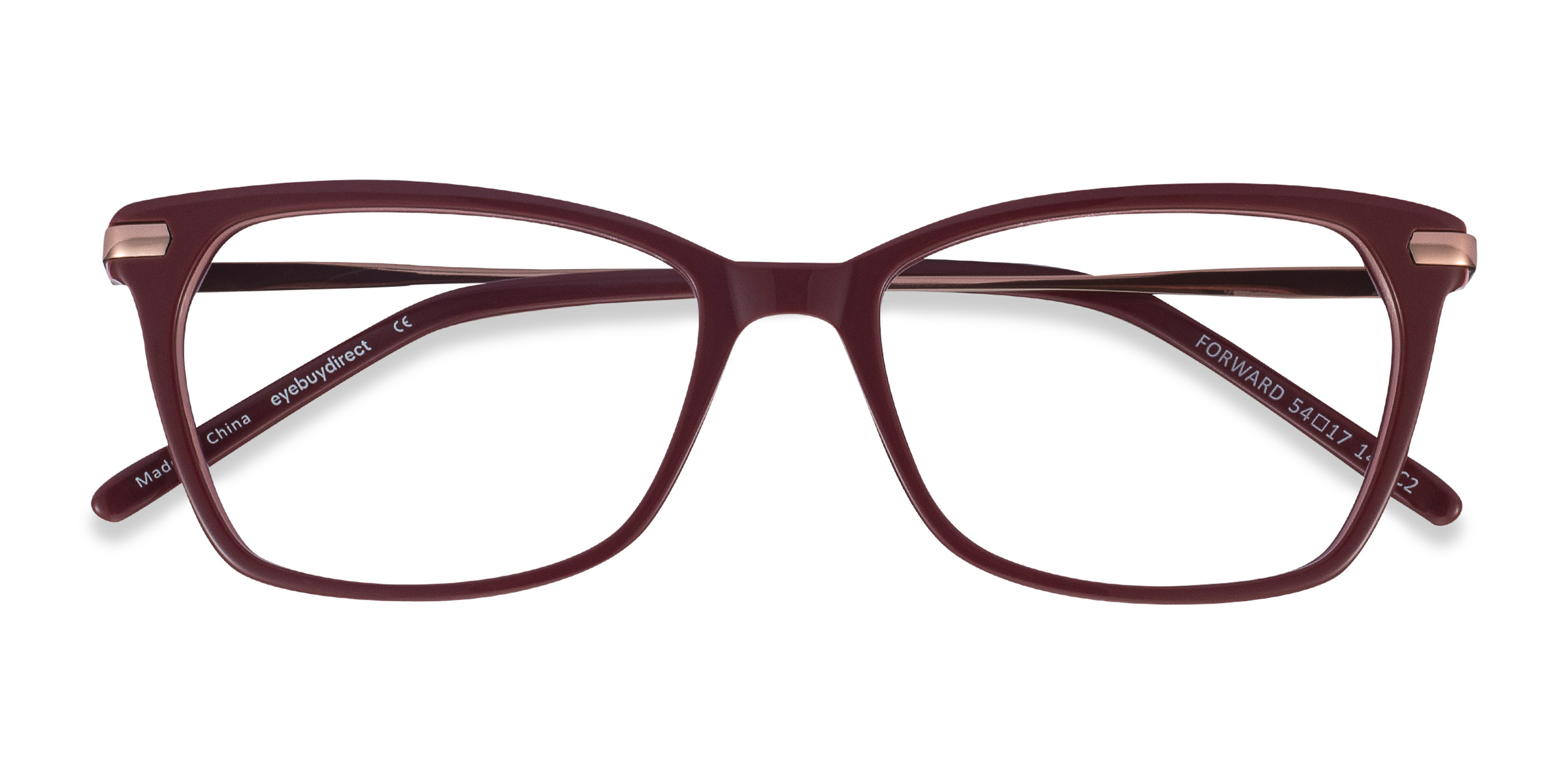 Burgundy Forward - Acetate-metal Lunettes de vue
