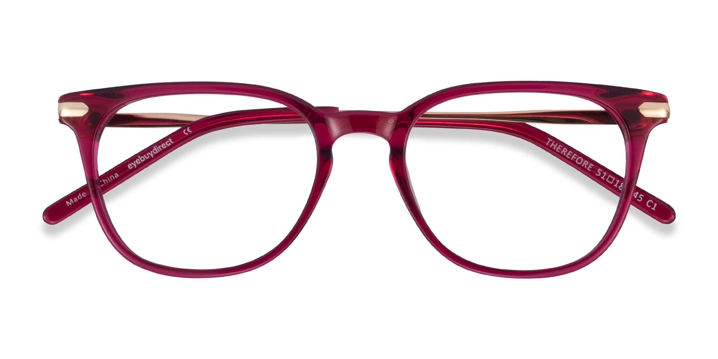 Raspberry Therefore -  Acetate-metal Eyeglasses
