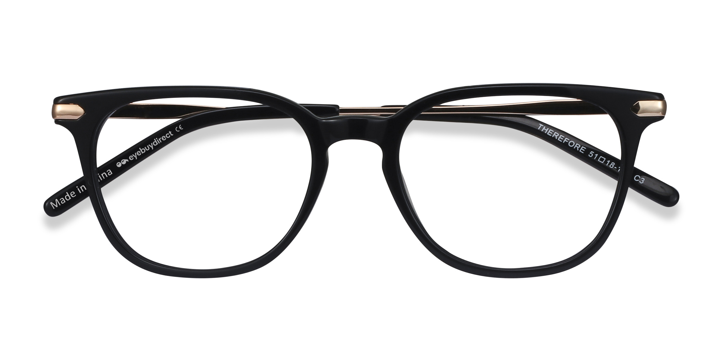 Noir Therefore -  Acetate-metal Lunettes de vue
