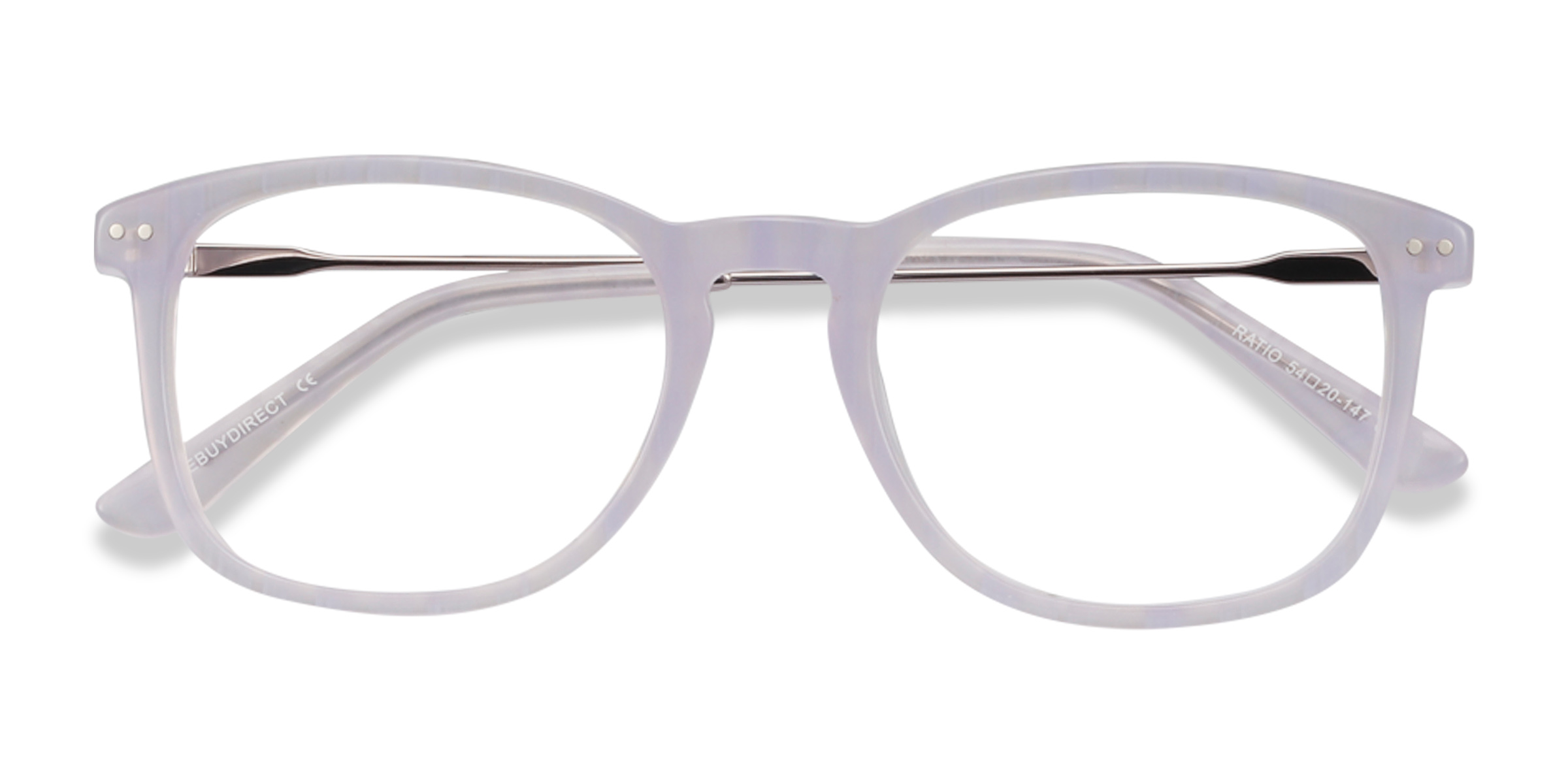 Purple Striped Ratio -  Acetate-metal Eyeglasses
