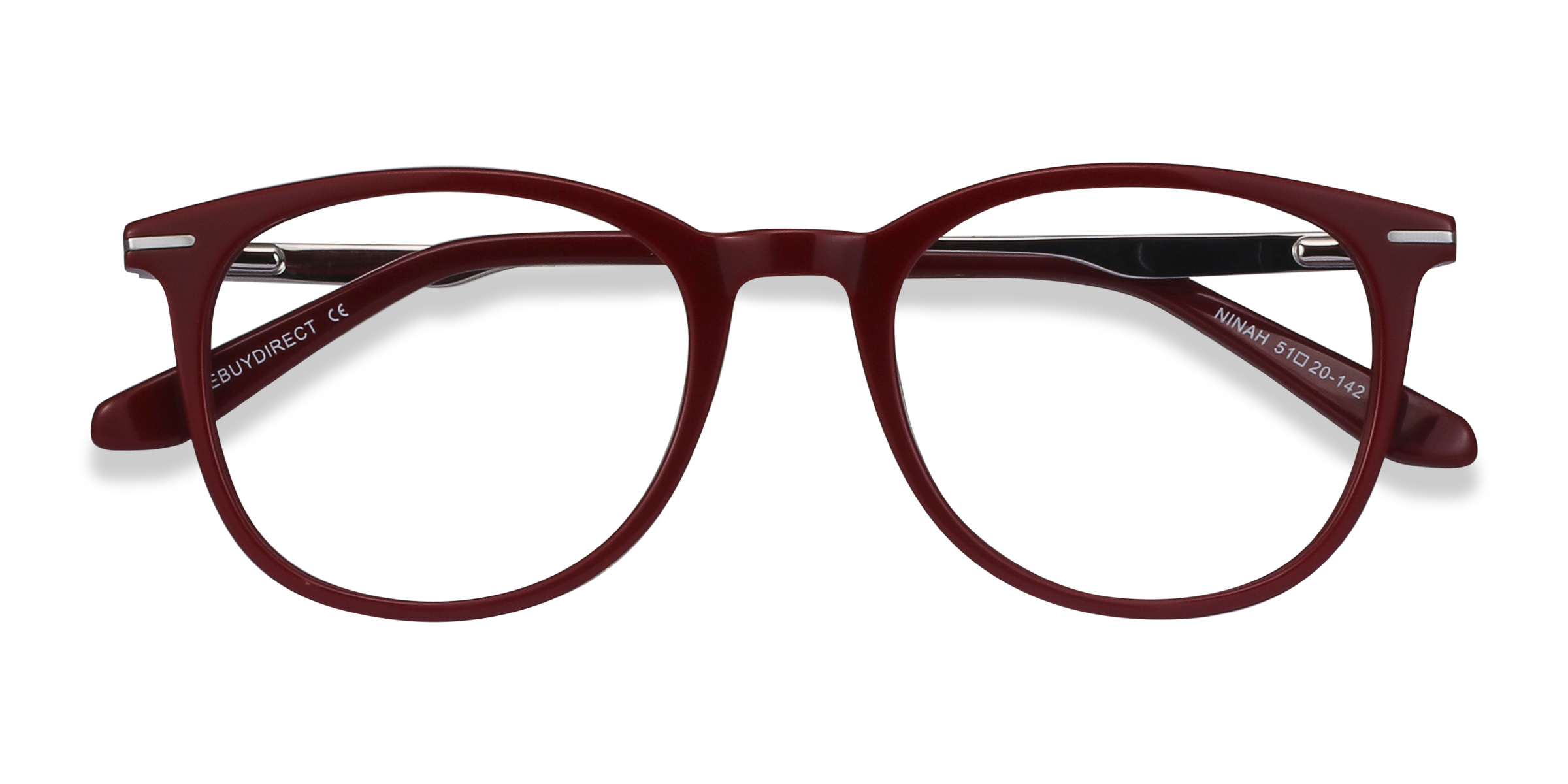 Burgundy Ninah -  Acetate-metal Eyeglasses
