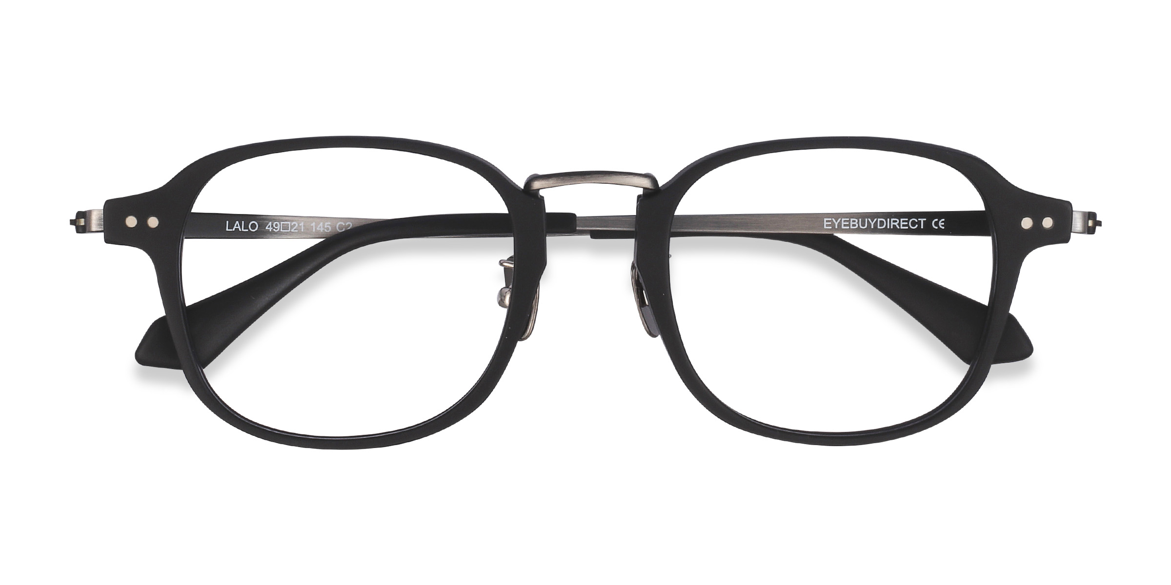 Matte Black Lalo - Métal Lunettes de vue