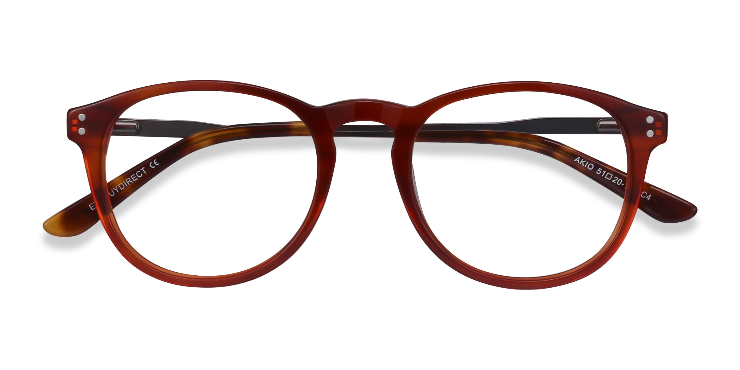 Orange Akio -  Acetate-metal Eyeglasses
