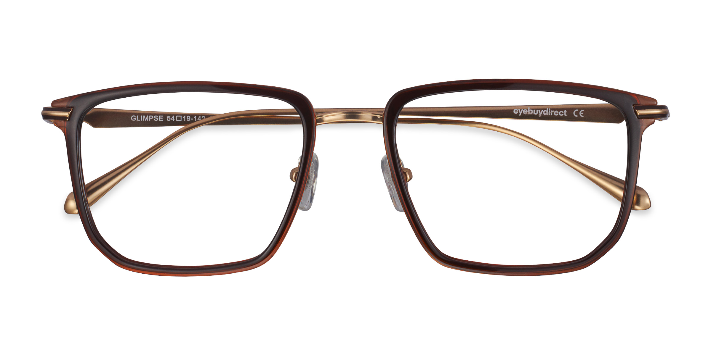 Brown Gold Glimpse -  Acetate-metal Eyeglasses