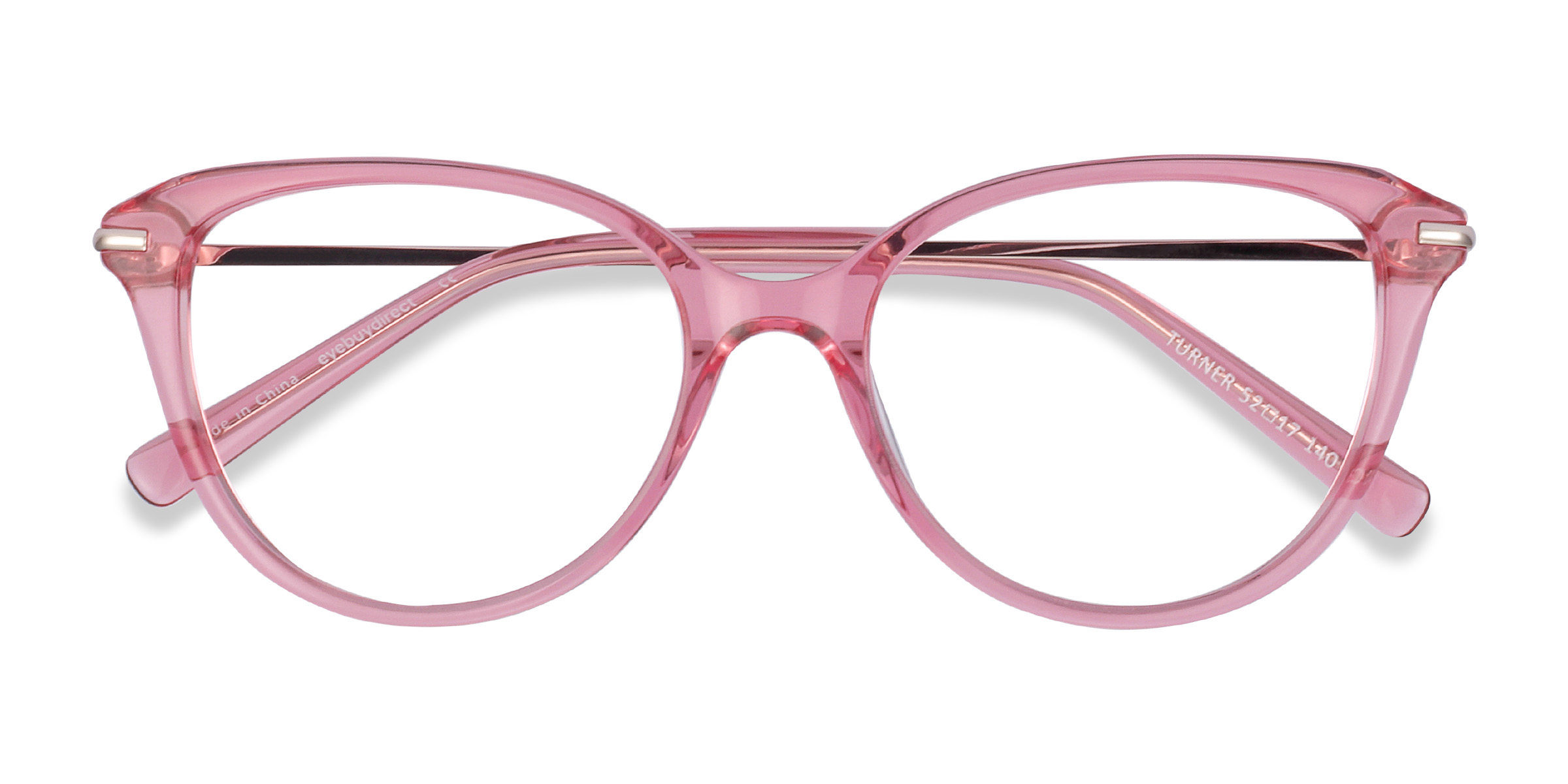 Clear Pink Turner -  Acetate-metal Eyeglasses