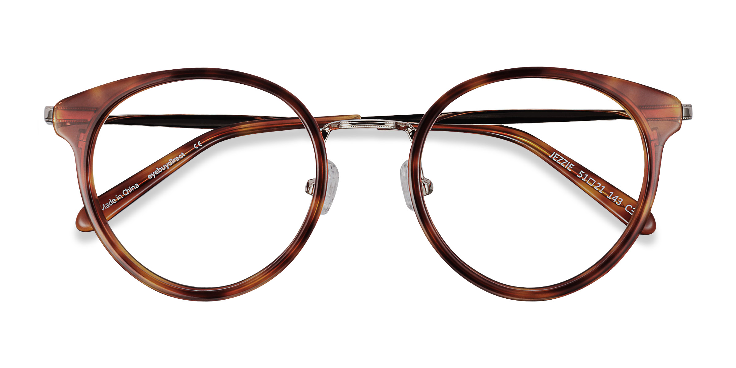 Tortoise & Gold Jezzie -  Acetate-metal Eyeglasses