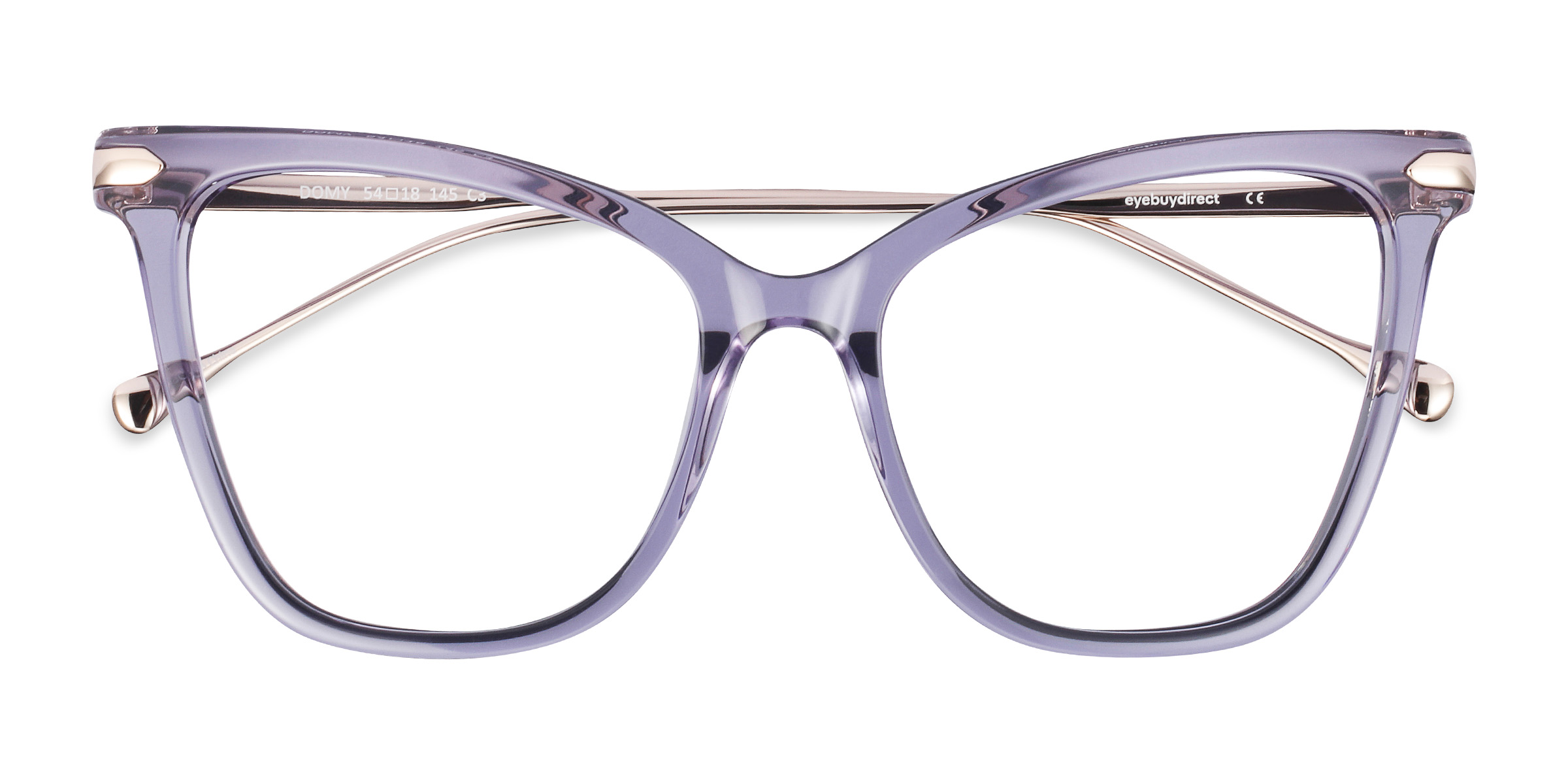 Clear Purple Domy -  Acetate-metal Lunettes de vue
