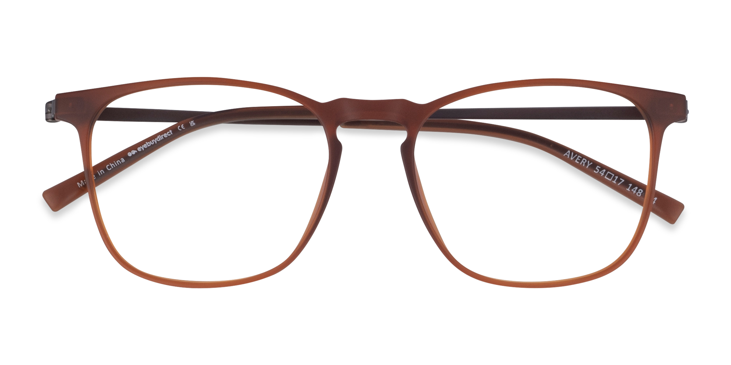Brown Avery -  Plastic-metal Eyeglasses