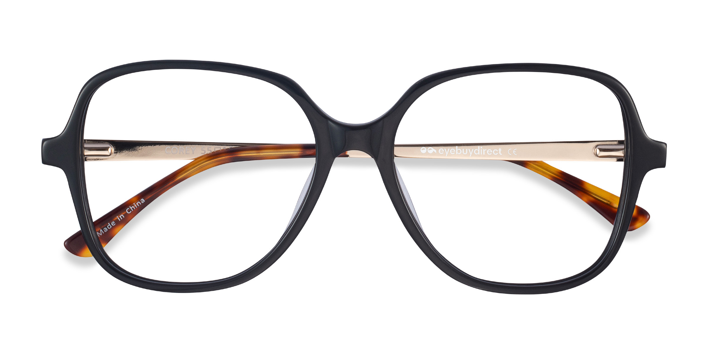 Black Corey -  Acetate-metal Eyeglasses