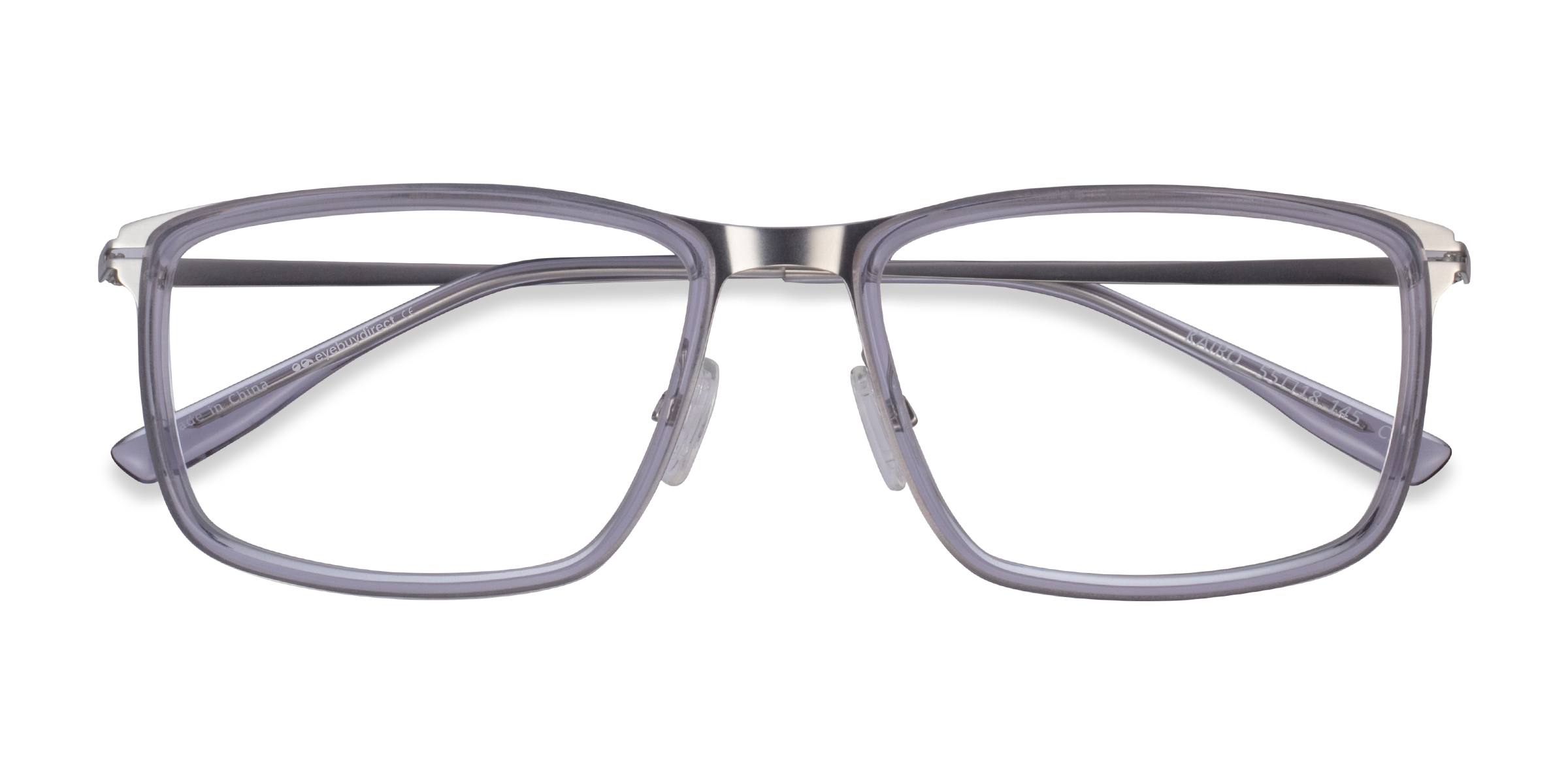 Clear Gray Silver Kairo -  Acétate Lunettes de vue