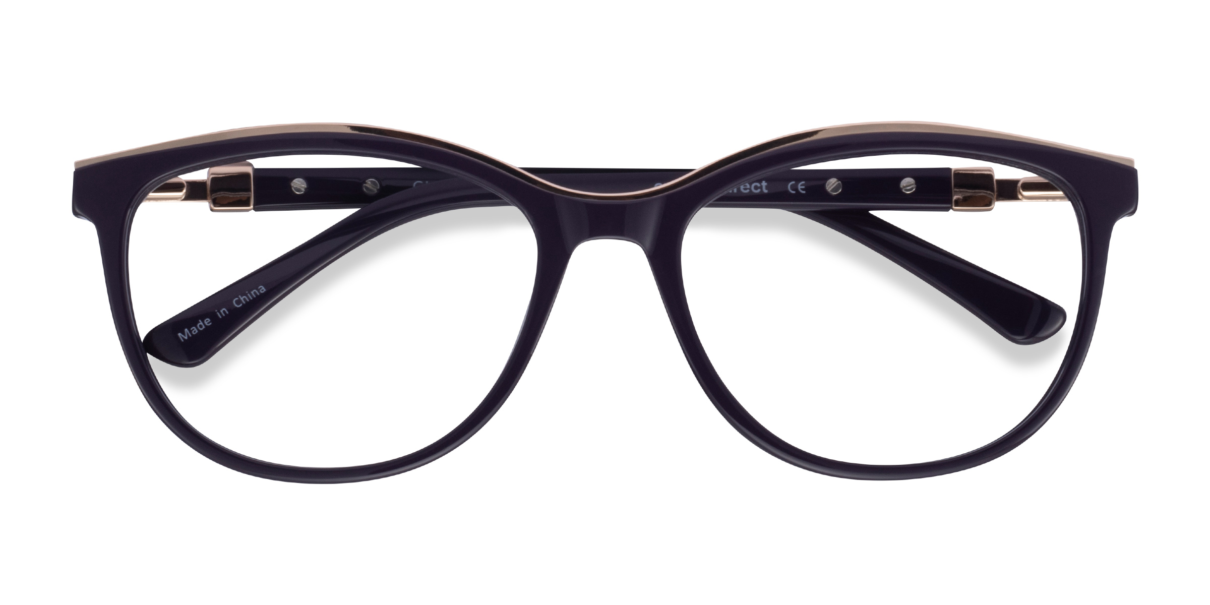 Purple Glam -  Acetate-metal Eyeglasses