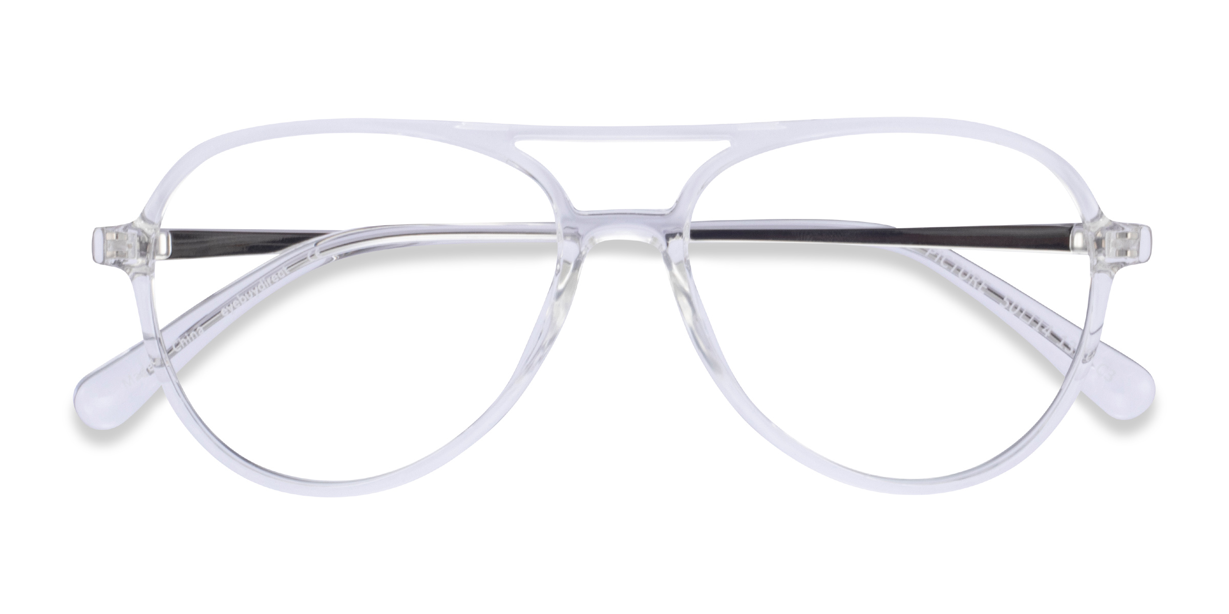 Clear & Silver Picture -  Plastic-metal Eyeglasses