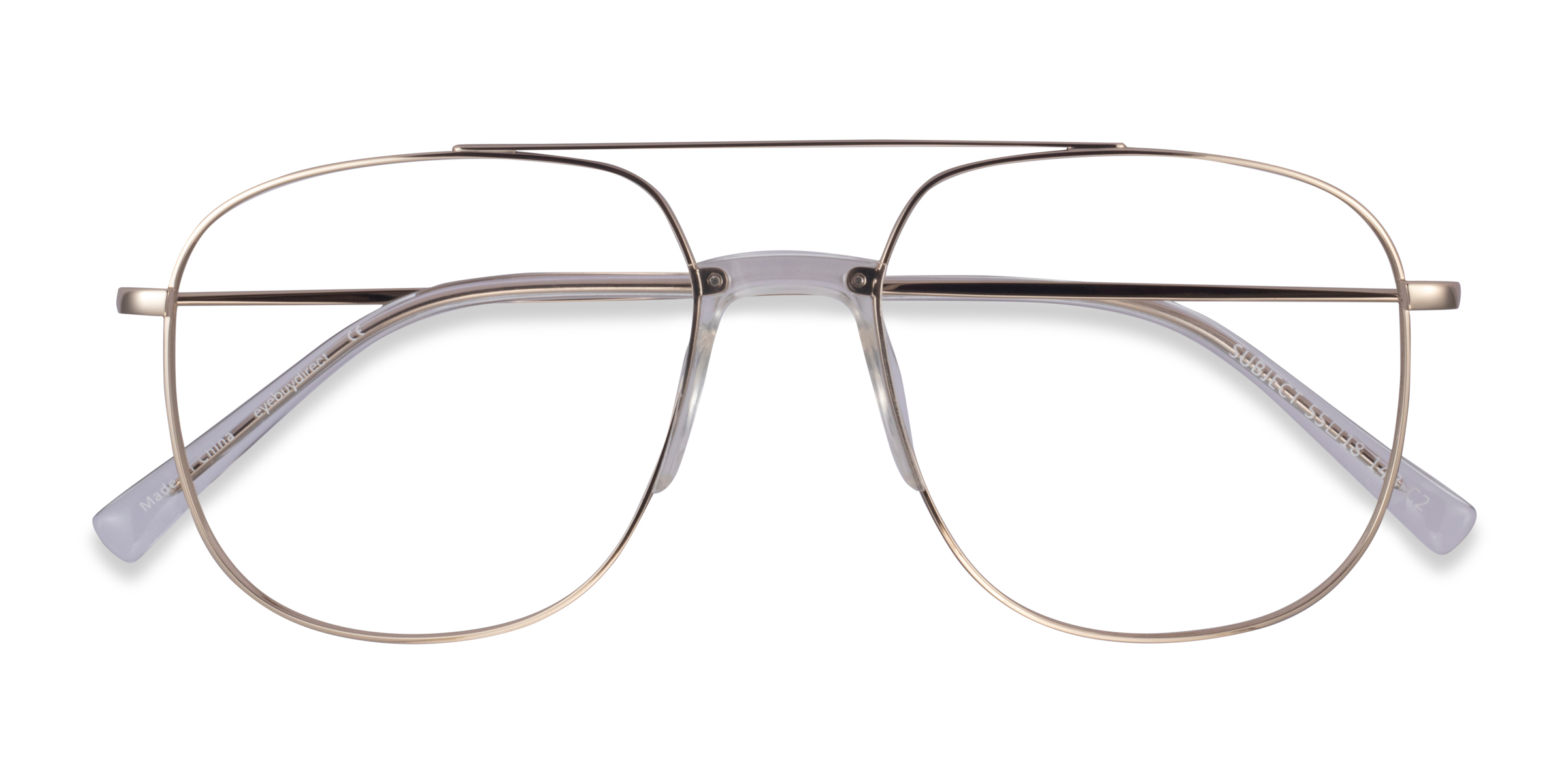 Gold & Clear Subject -  Acetate-metal Lunettes de vue