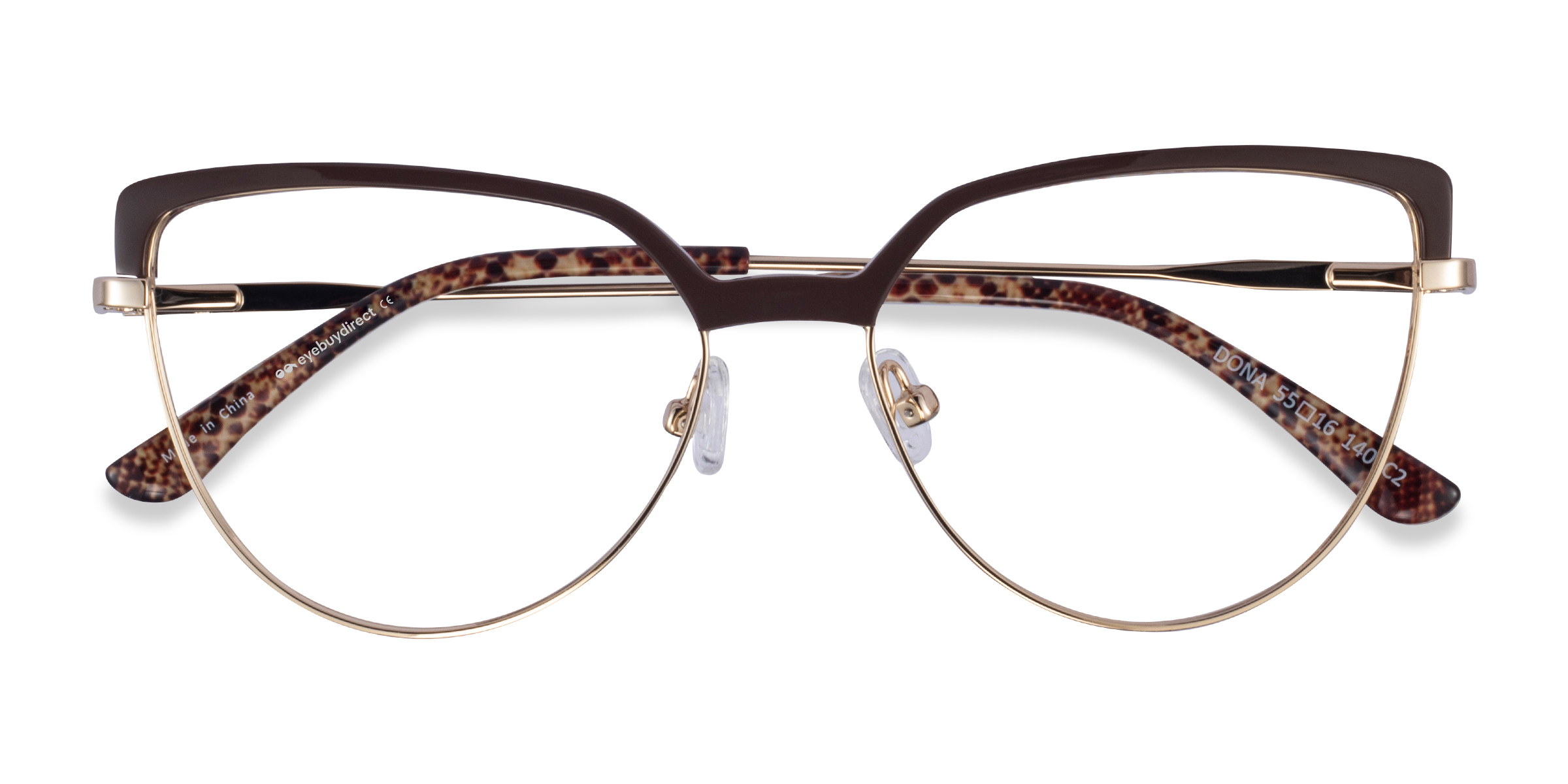 Brown & Gold Dona -  Acetate-metal Lunettes de vue