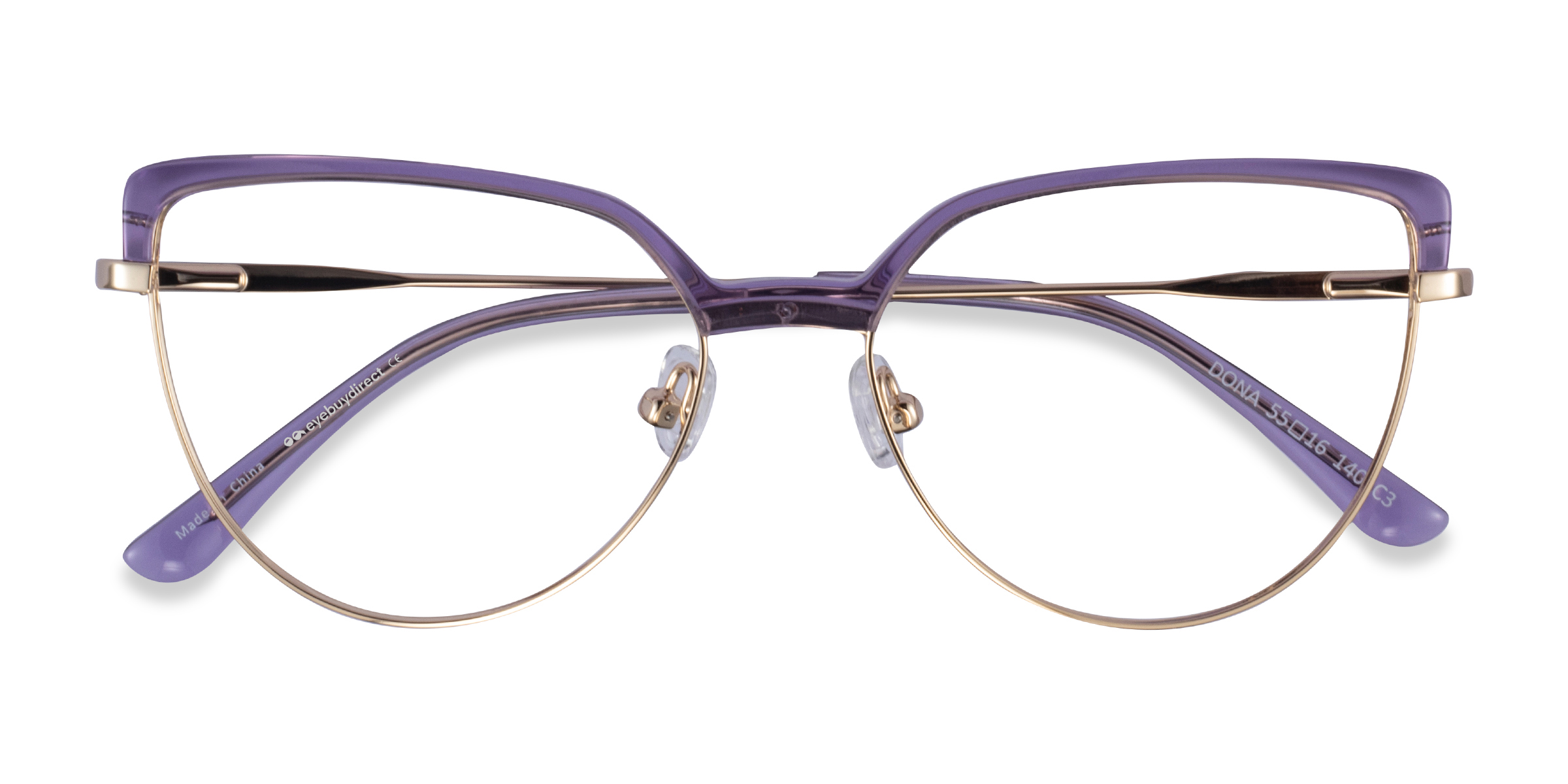 Clear Purple & Gold Dona -  Acetate-metal Lunettes de vue