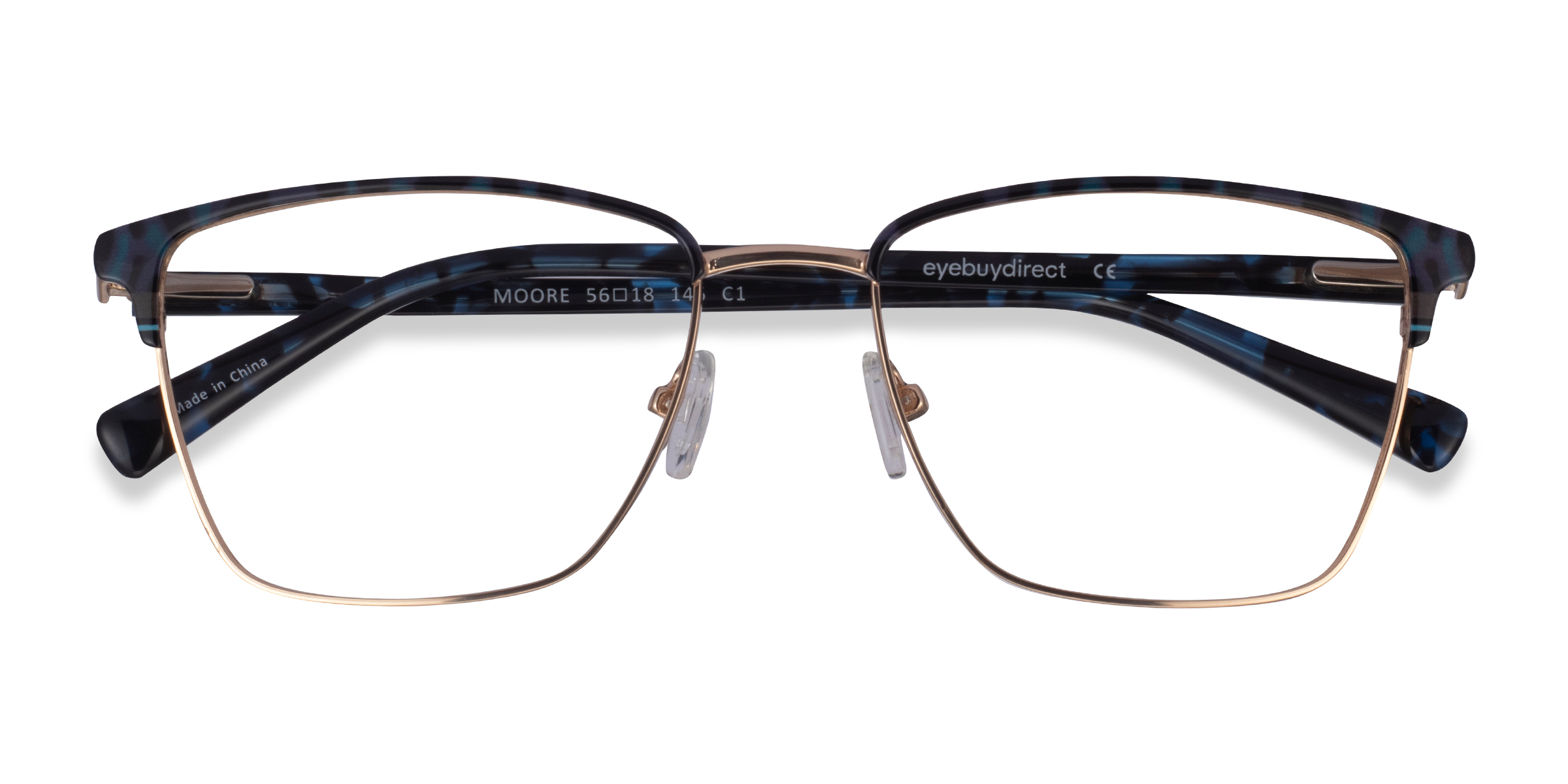 Blue Tortoise Gold Moore -  Acetate Eyeglasses