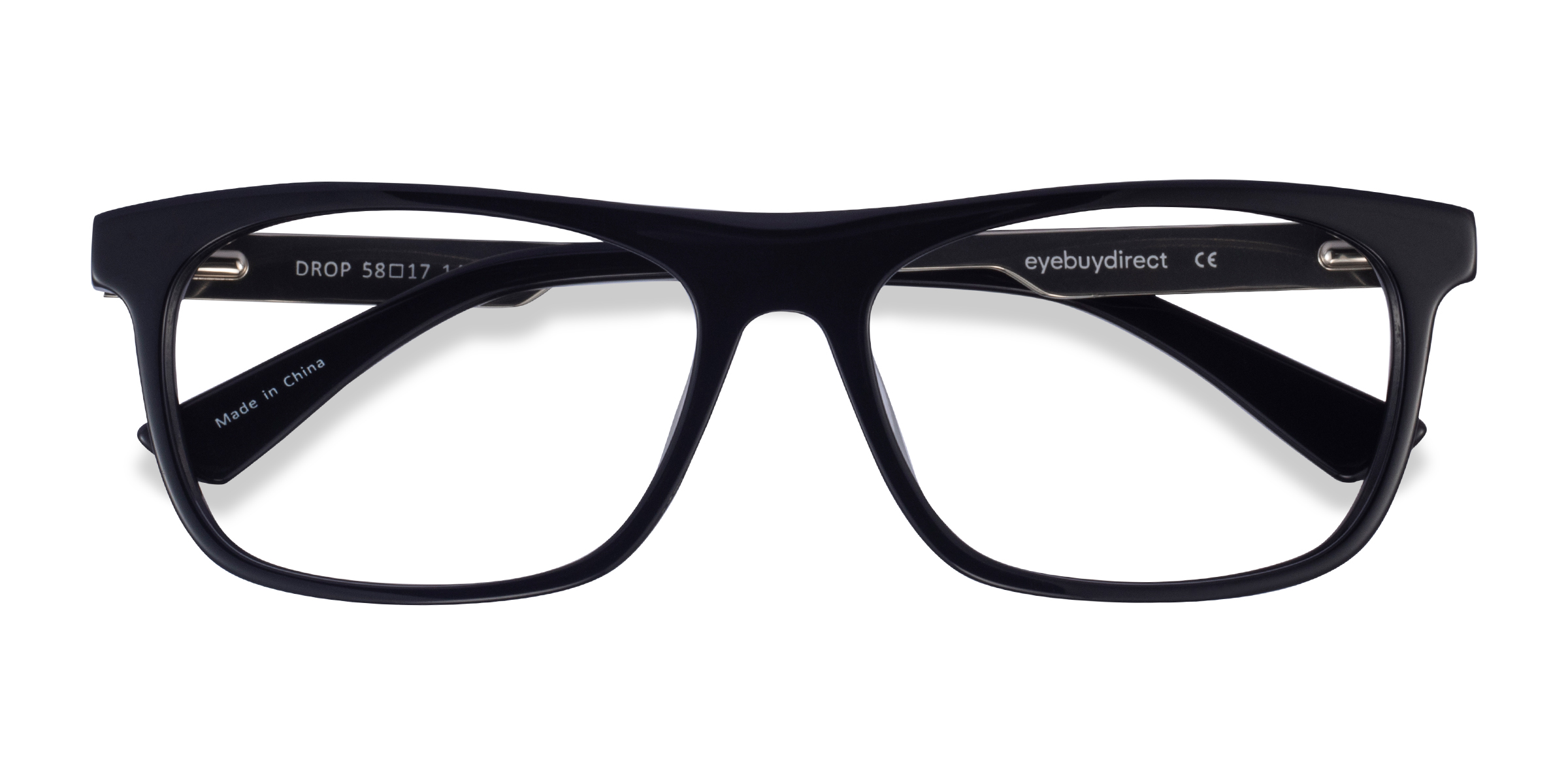 Dark Navy Silver Drop -  Acetate Eyeglasses