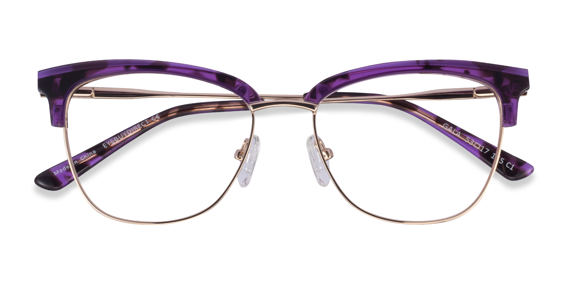 Purple & Gold Gala -  Acetate-metal Eyeglasses