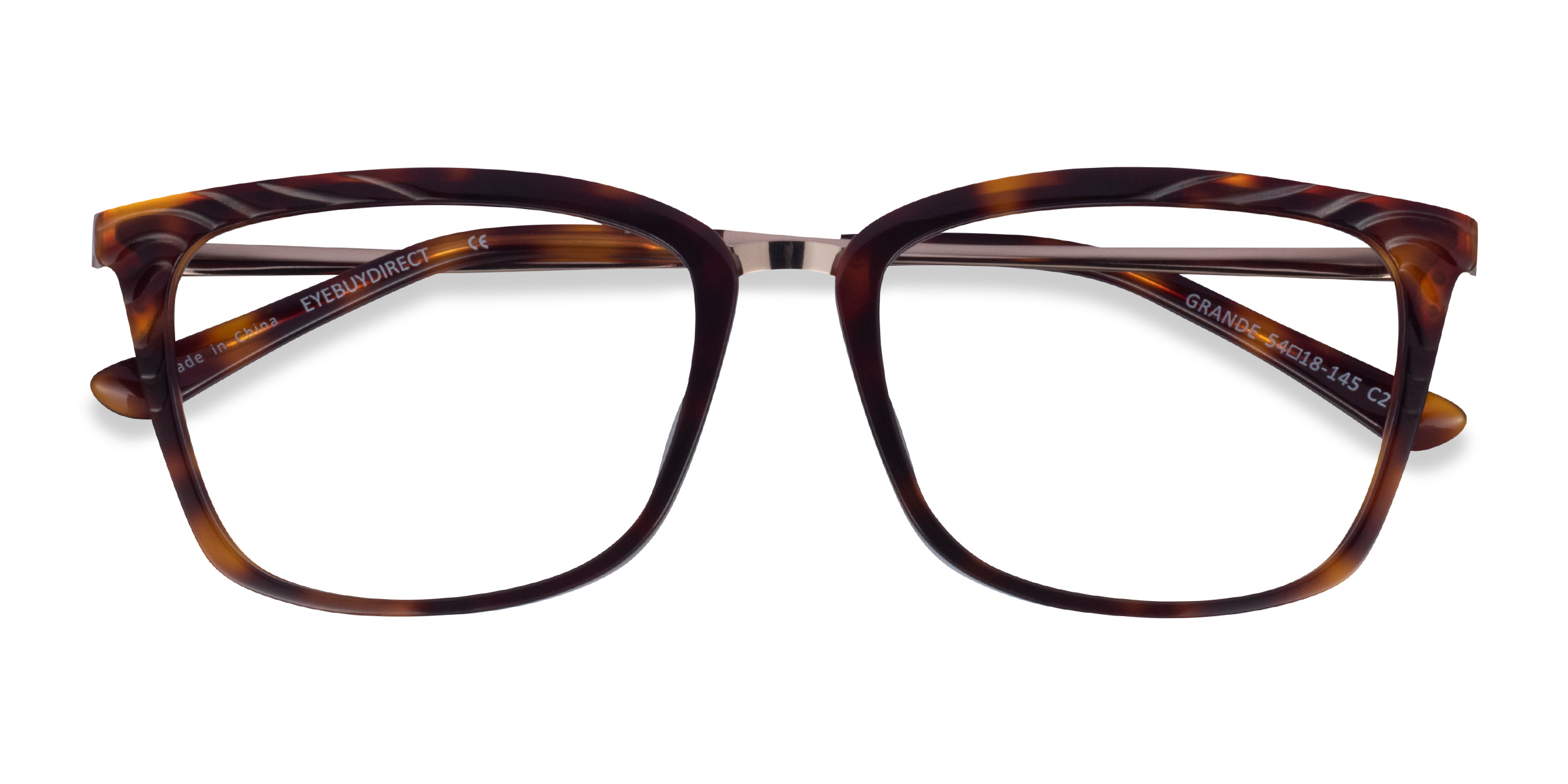 Tortoise Gold Grande -  Métal Lunettes de vue