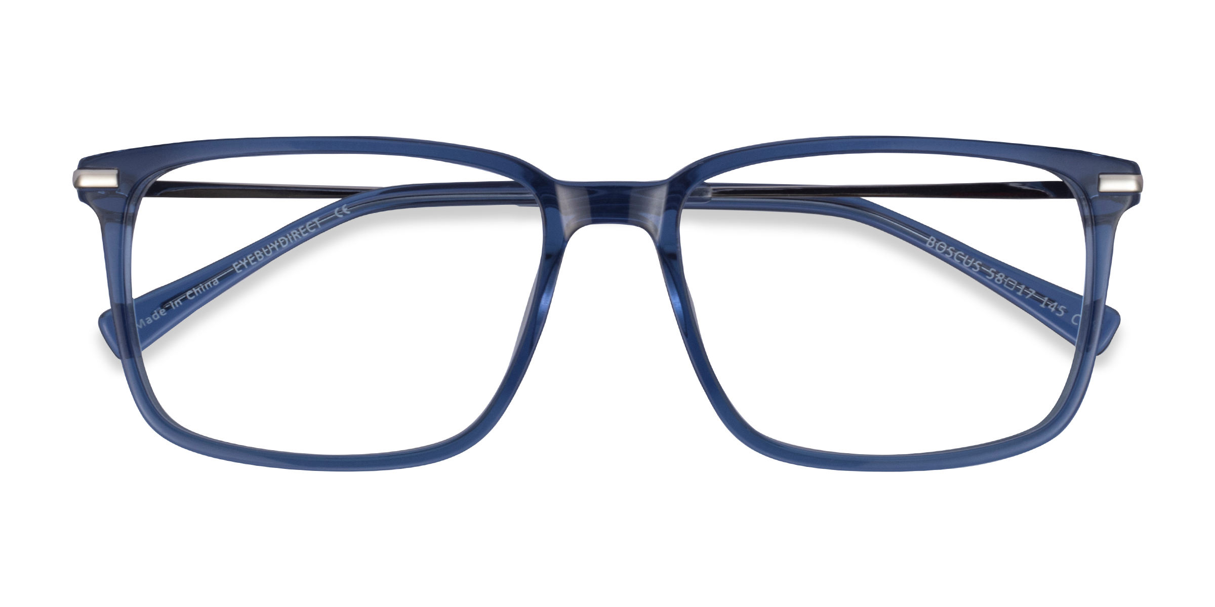 Clear Blue Silver Boscus -  Acetate Eyeglasses