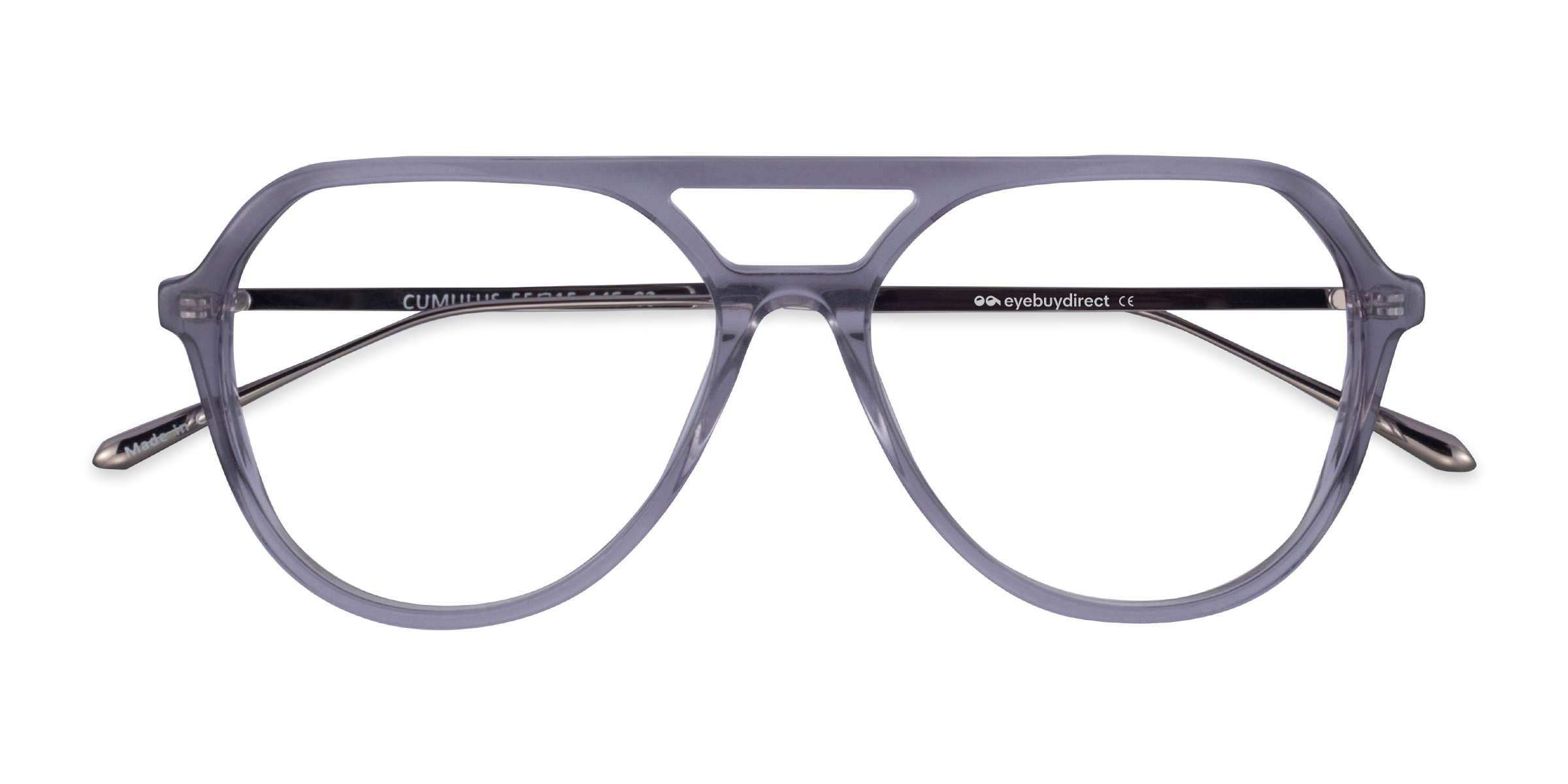 Clear Gray Silver Cumulus -  Acétate Lunettes de vue