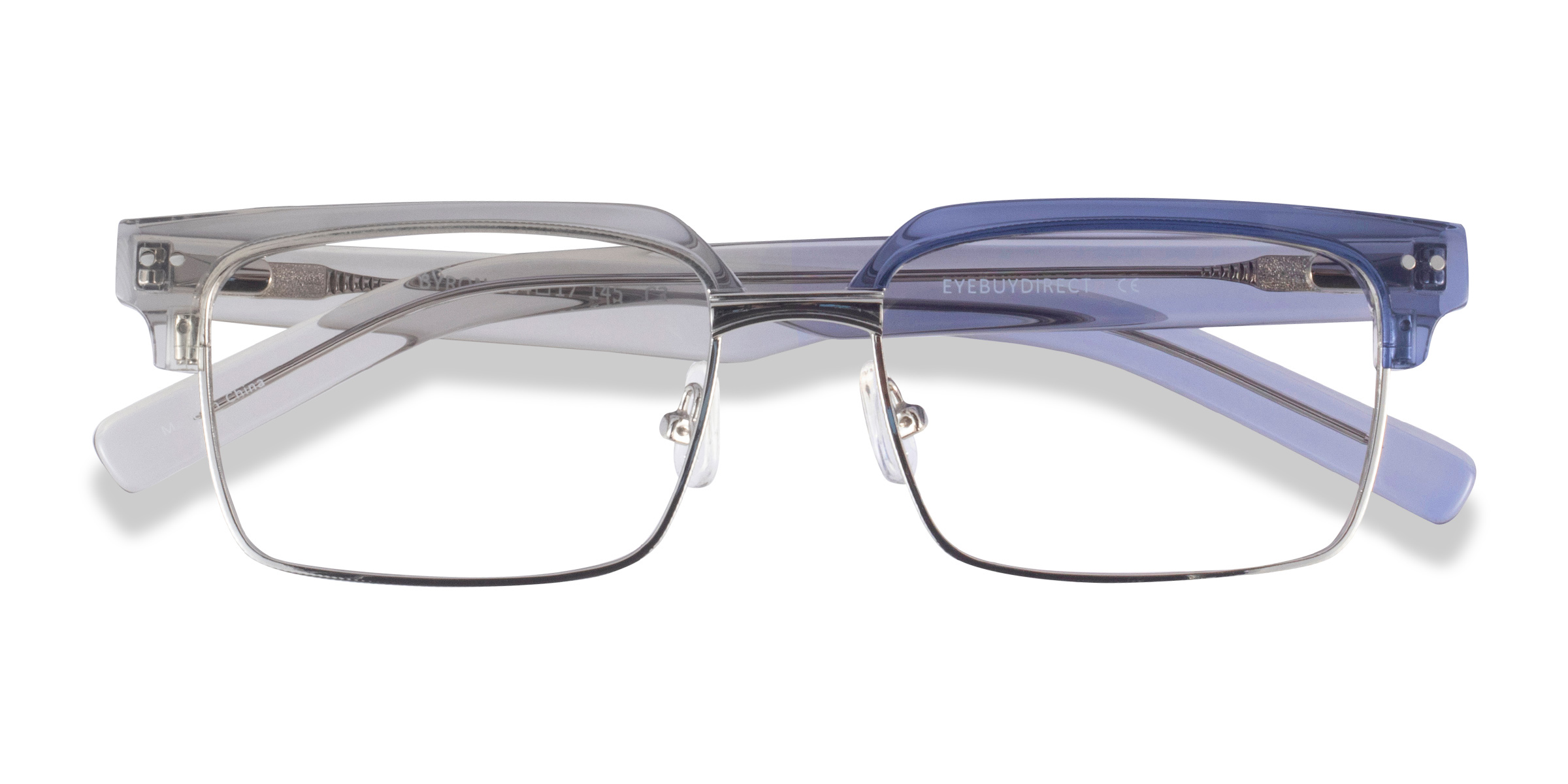 Clear Gray Silver Byron -  Acétate Lunettes de vue