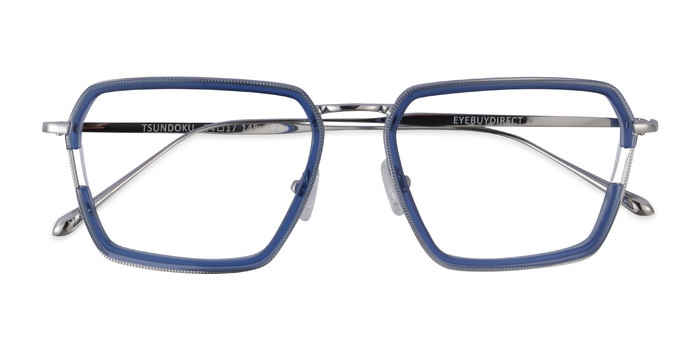 Clear Blue Silver Tsundoku -  Acétate Lunettes de vue