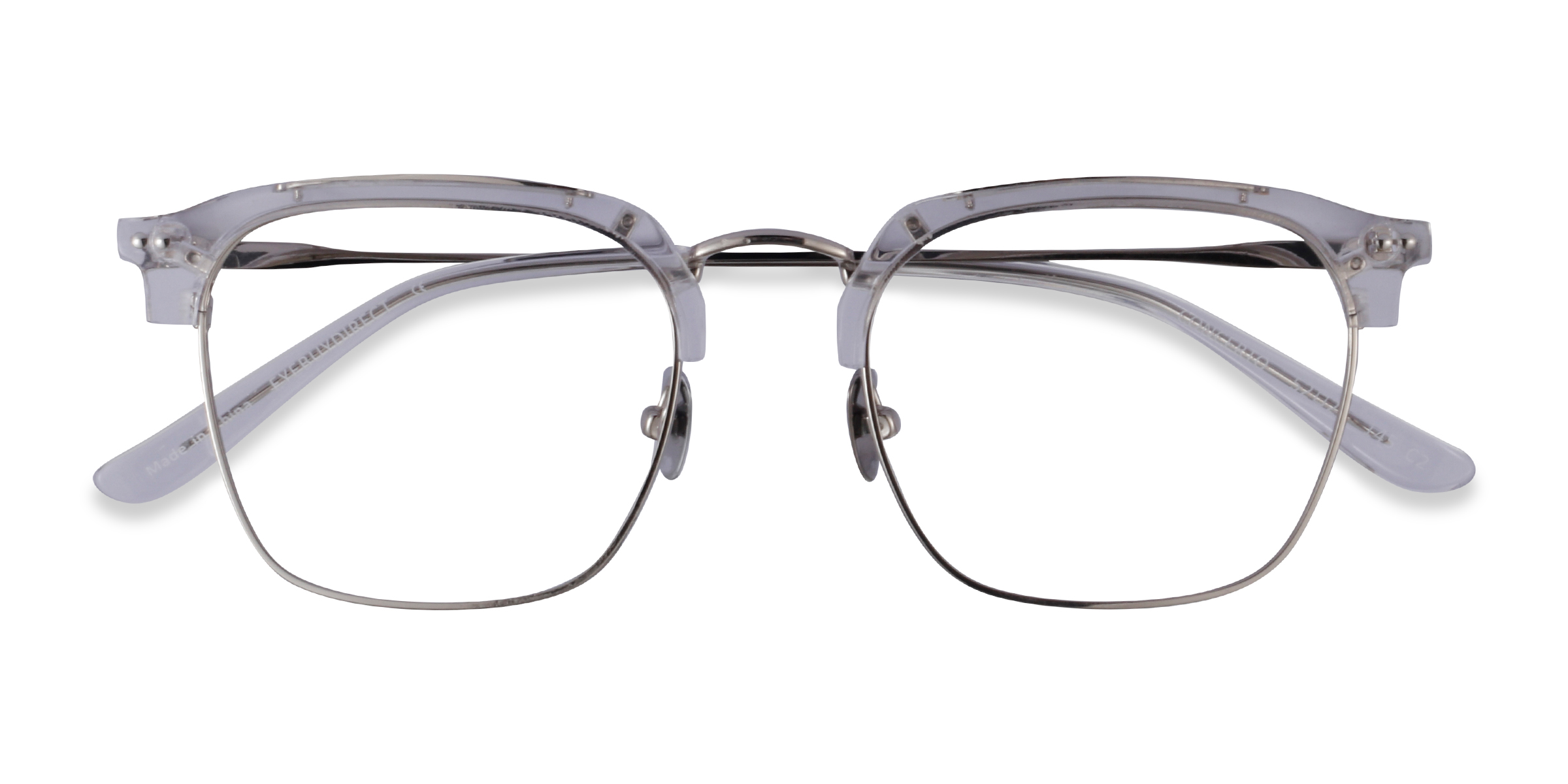Clear Silver Concerto -  Acetate Eyeglasses