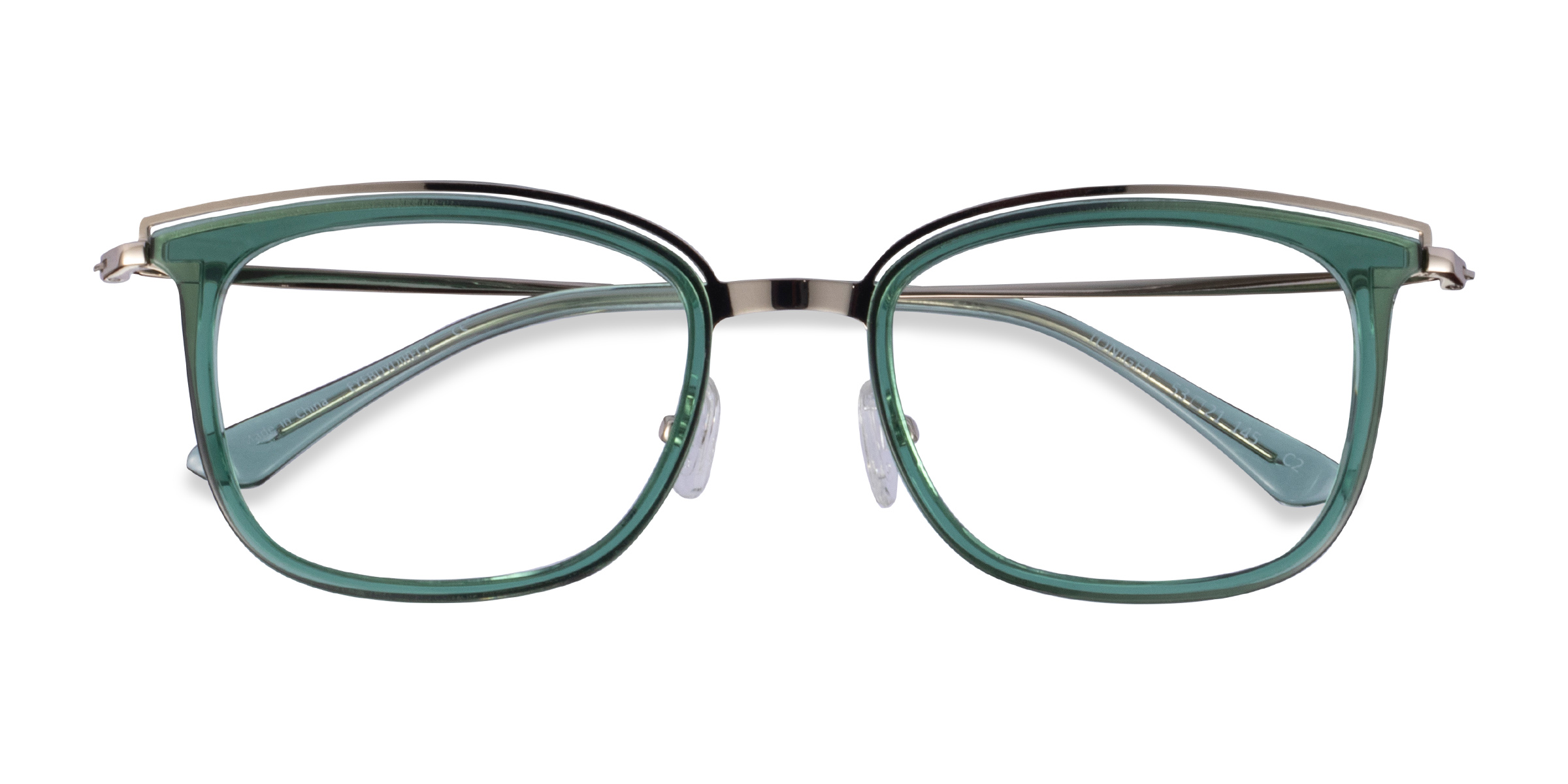 Clear Green Gold Tonight -  Acetate Eyeglasses