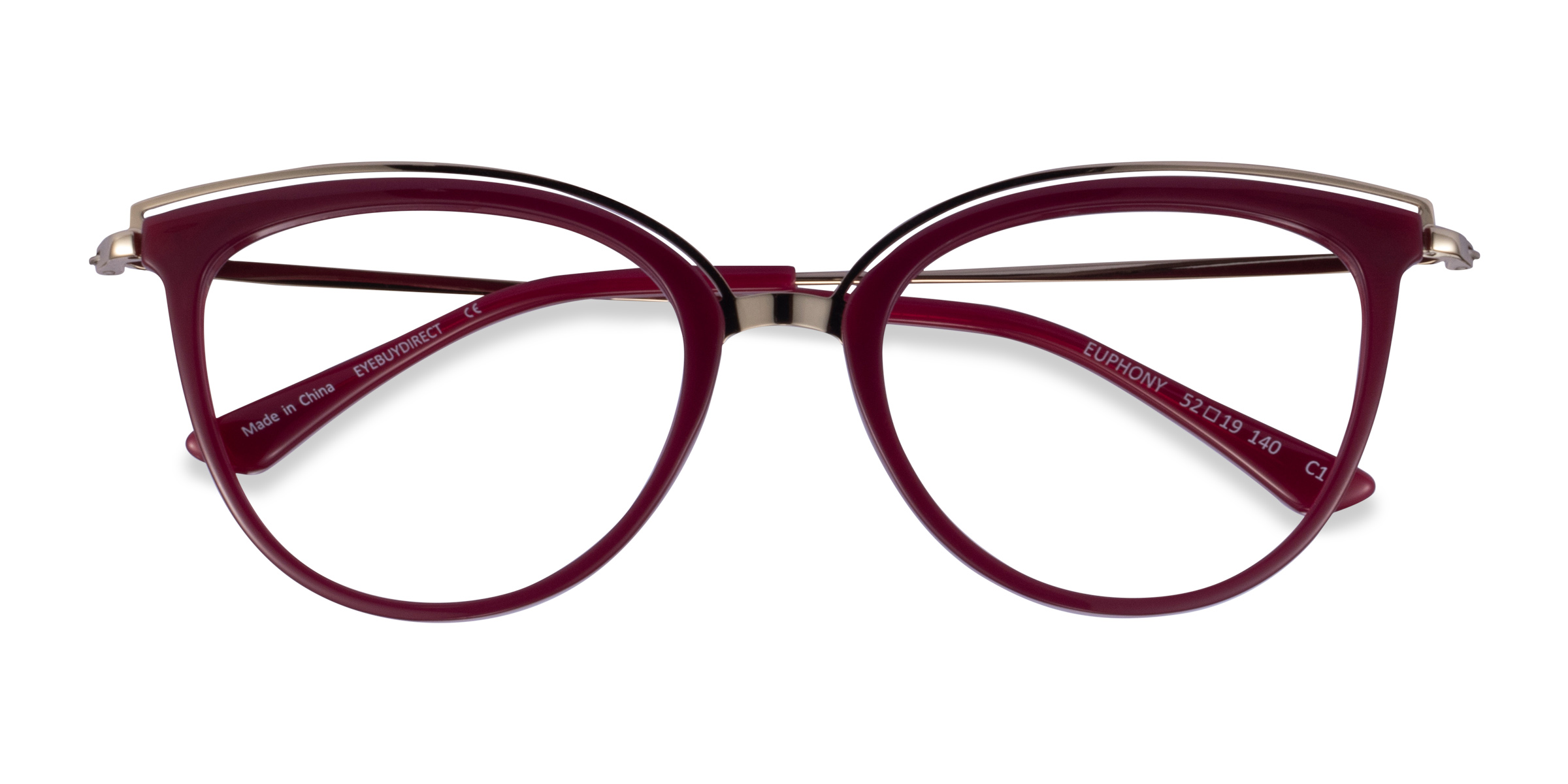 Burgundy Gold Euphony -  Acétate Lunettes de vue