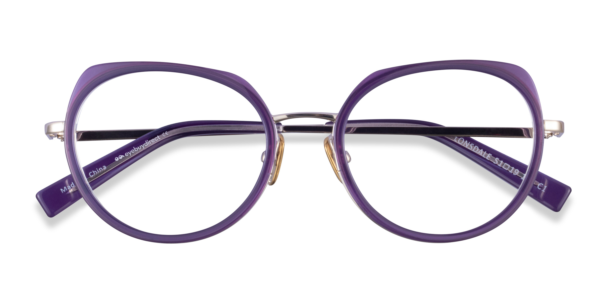 Clear Purple Light Gold Lonsdale -  Acétate Lunettes de vue
