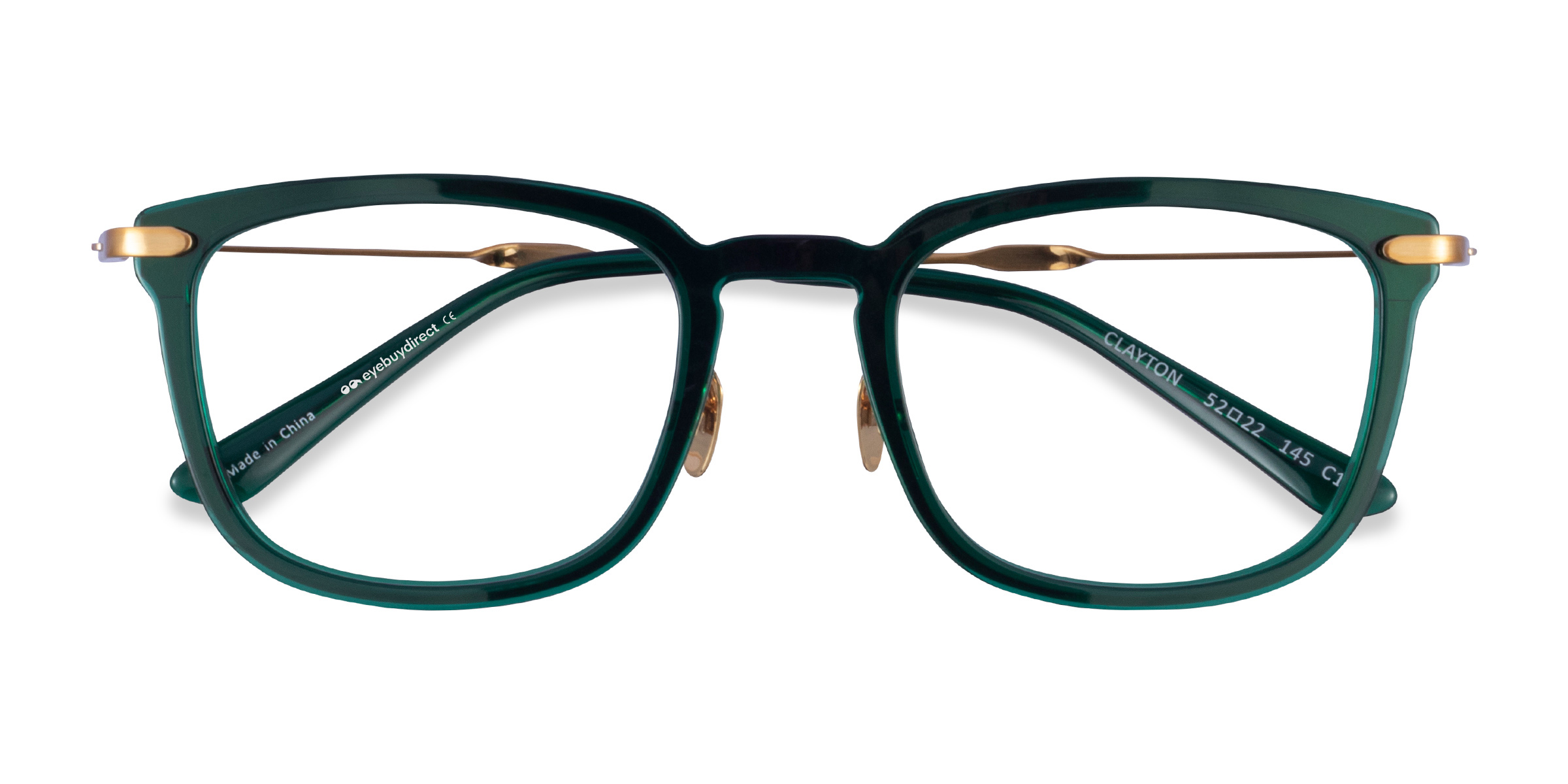 Dark Green Gold Clayton -  Acétate Lunettes de vue
