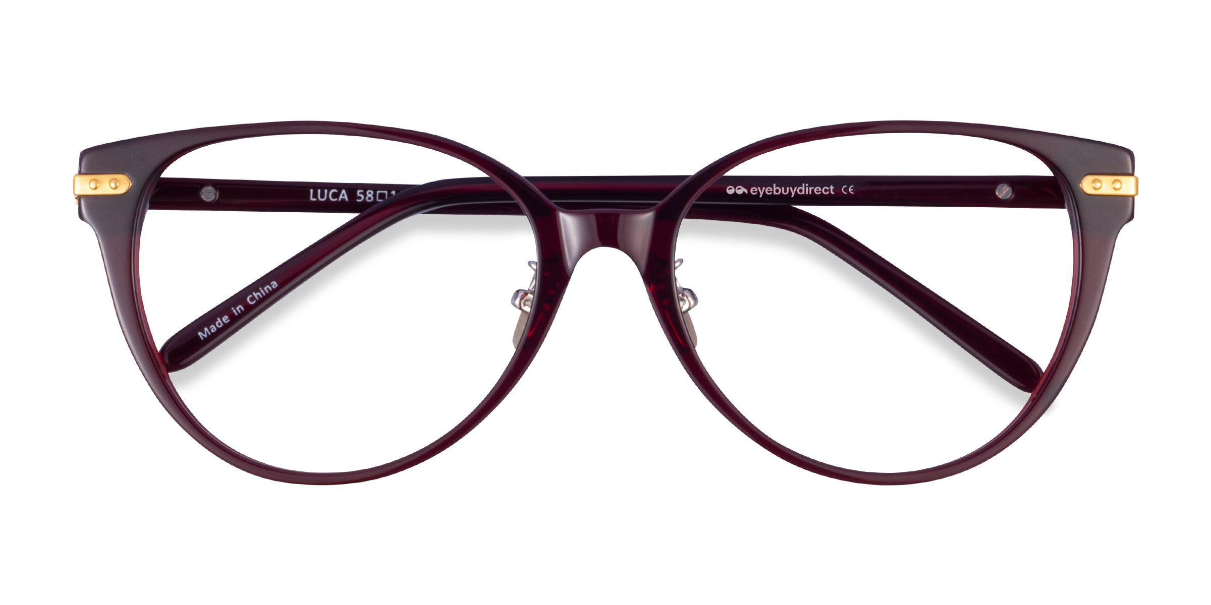 Burgundy Gold Luca -  Acétate Lunettes de vue