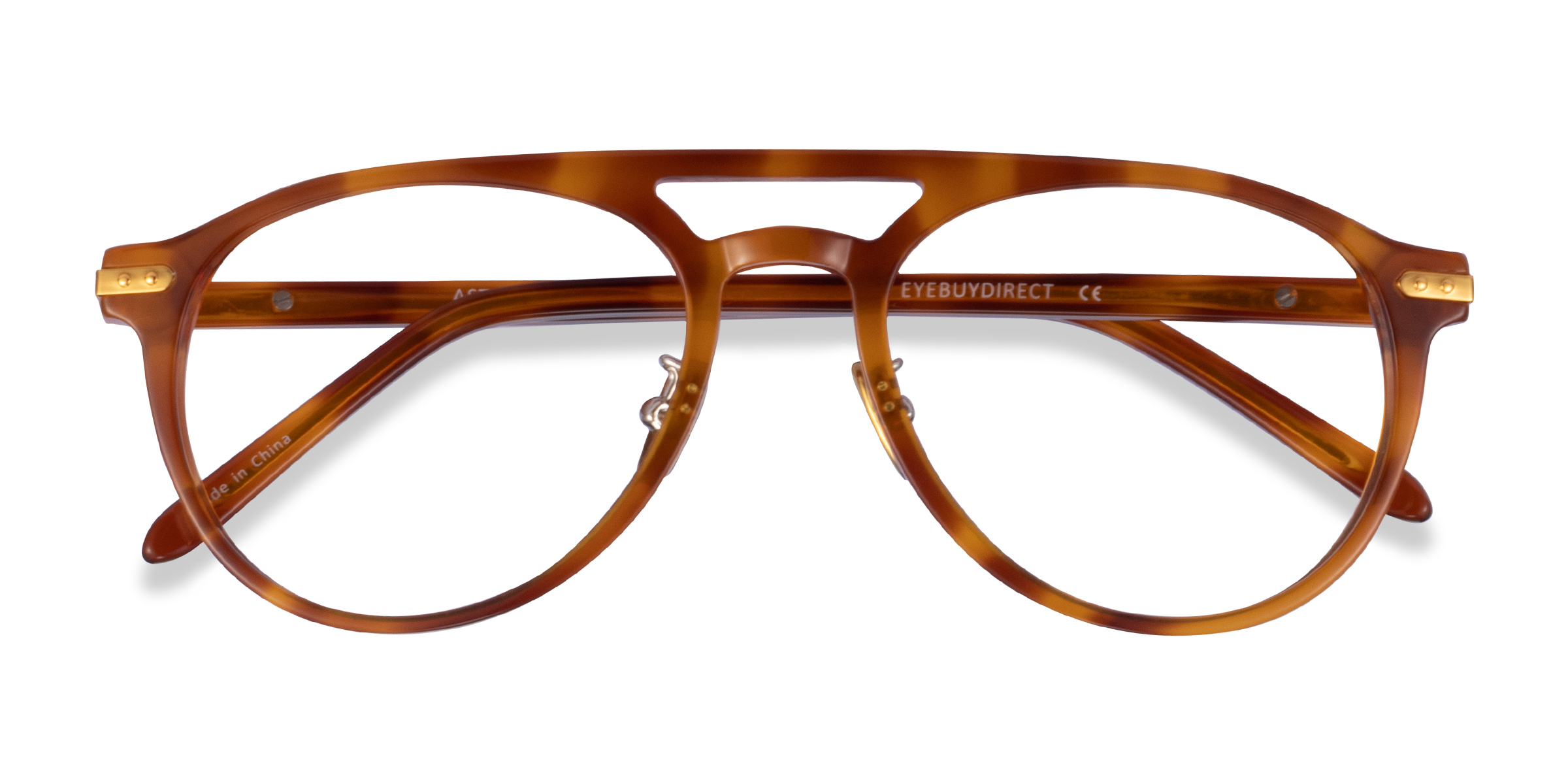 Brown Tortoise Gold Aston -  Acetate Eyeglasses