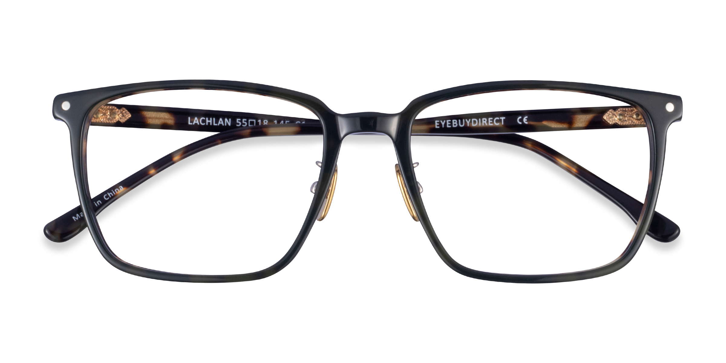 Dark Green Ivory Tortoise Lachlan -  Acetate Eyeglasses