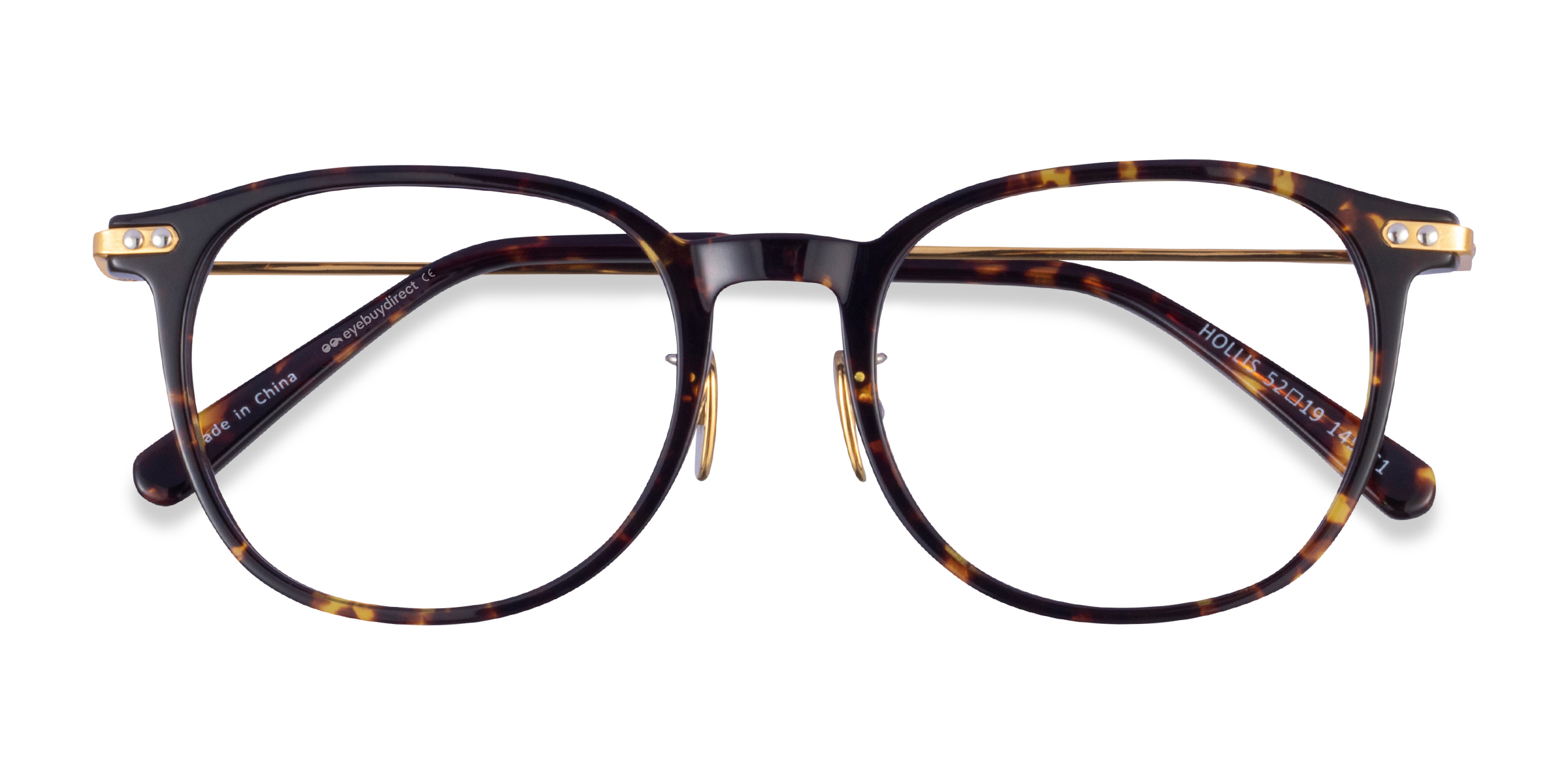 Tortoise Gold Hollis -  Acetate Eyeglasses