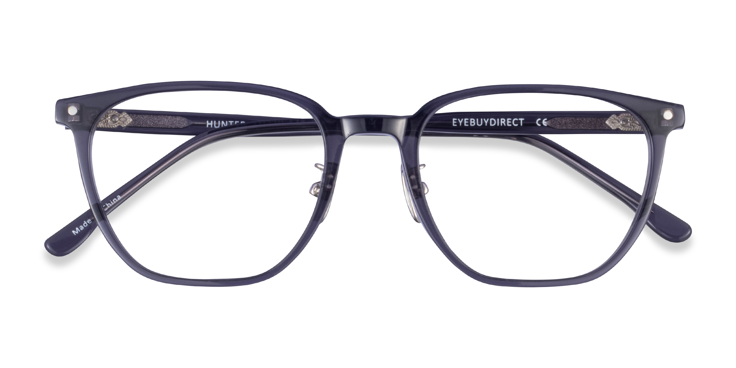 Clear Gray Hunter -  Acetate Eyeglasses