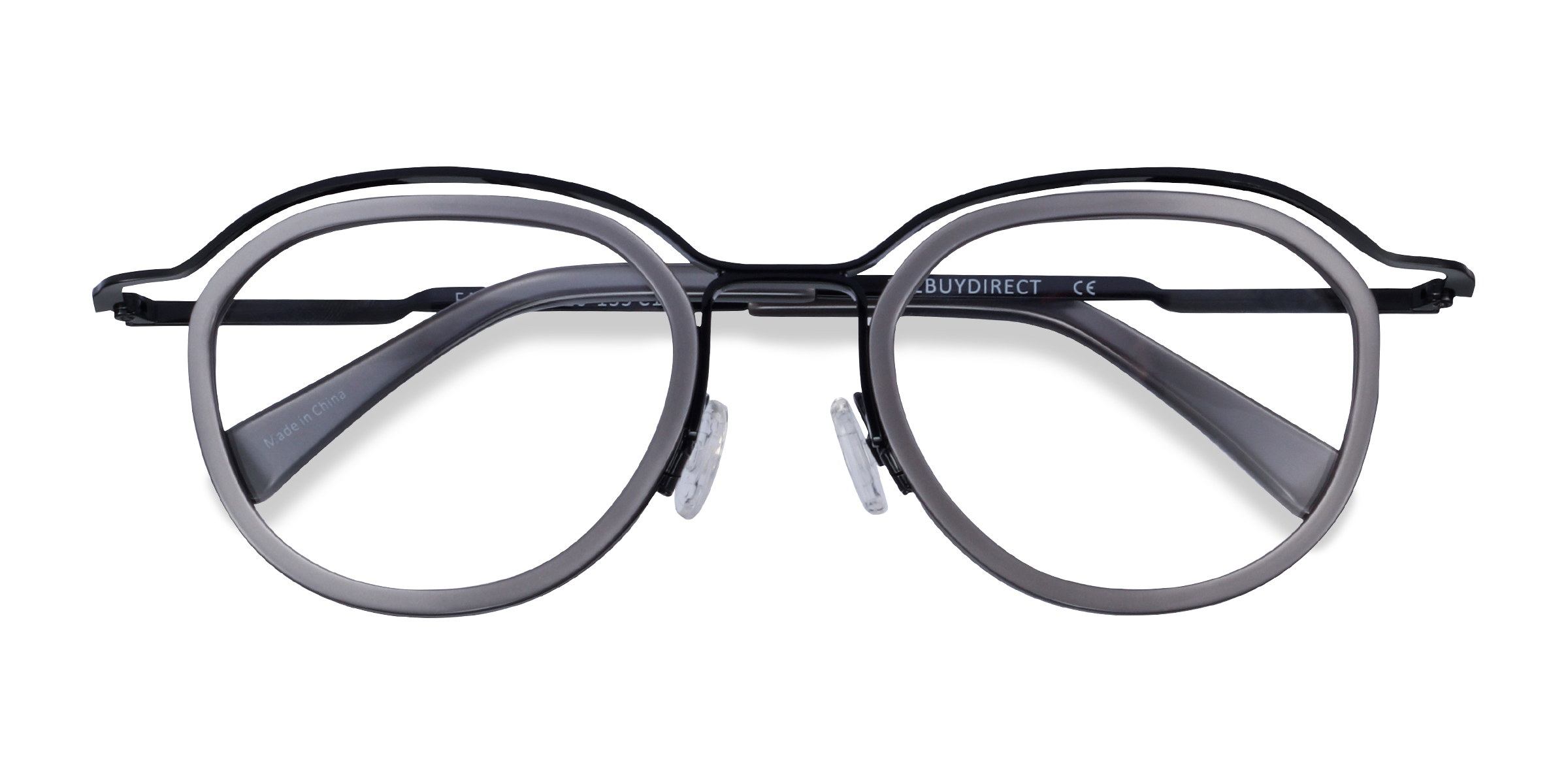 Gray Black Facet -  Acetate Eyeglasses