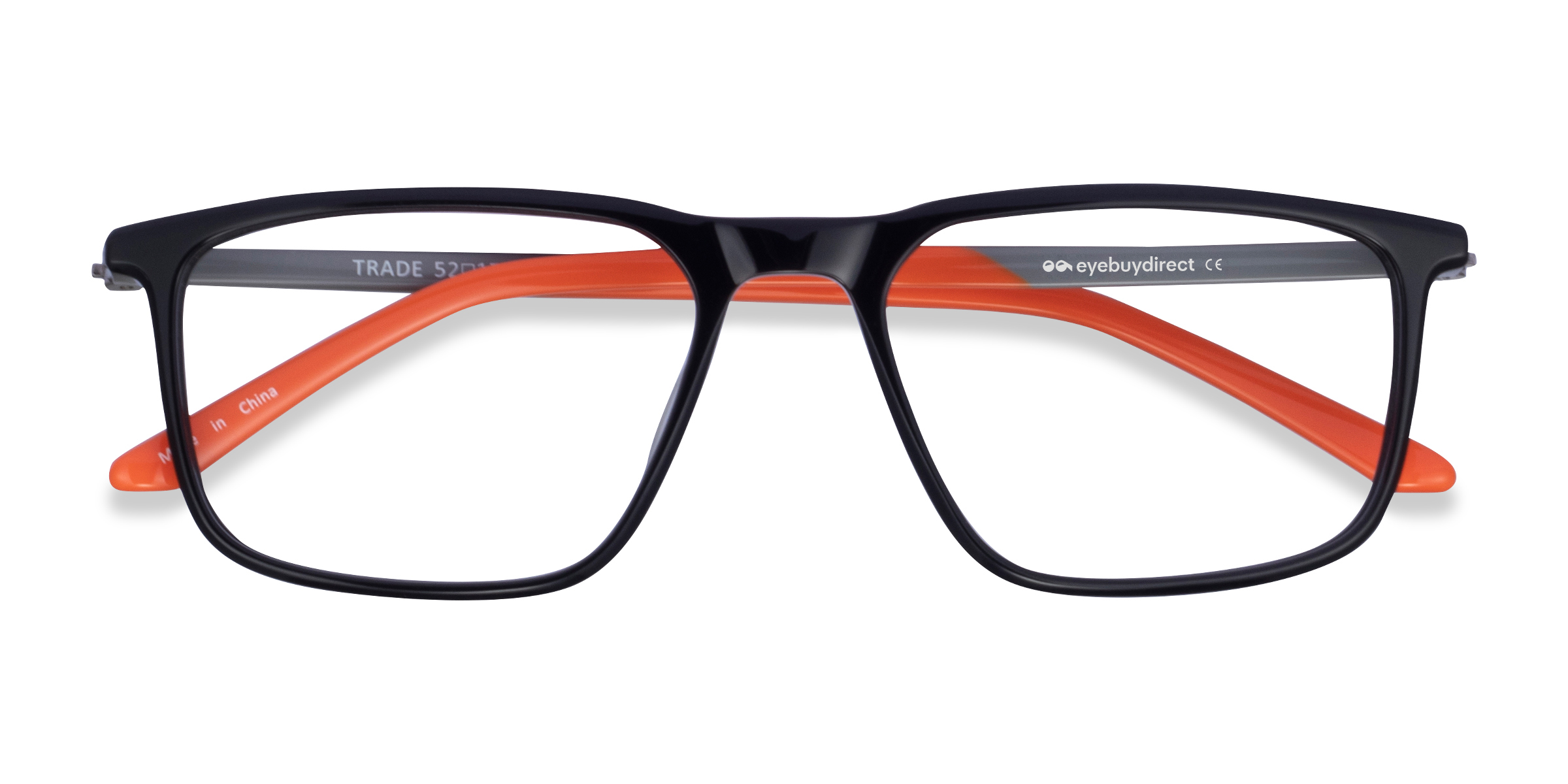 Black Gunmetal Orange Trade -  Acétate Lunettes de vue