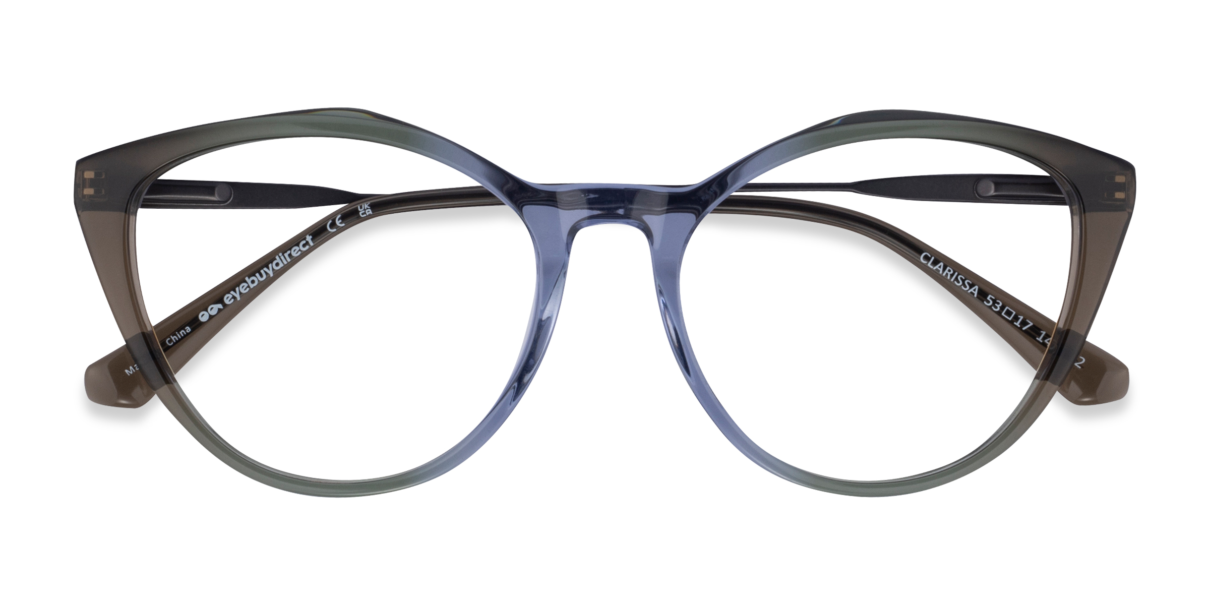 Gradient Brown Clarissa -  Metal Eyeglasses